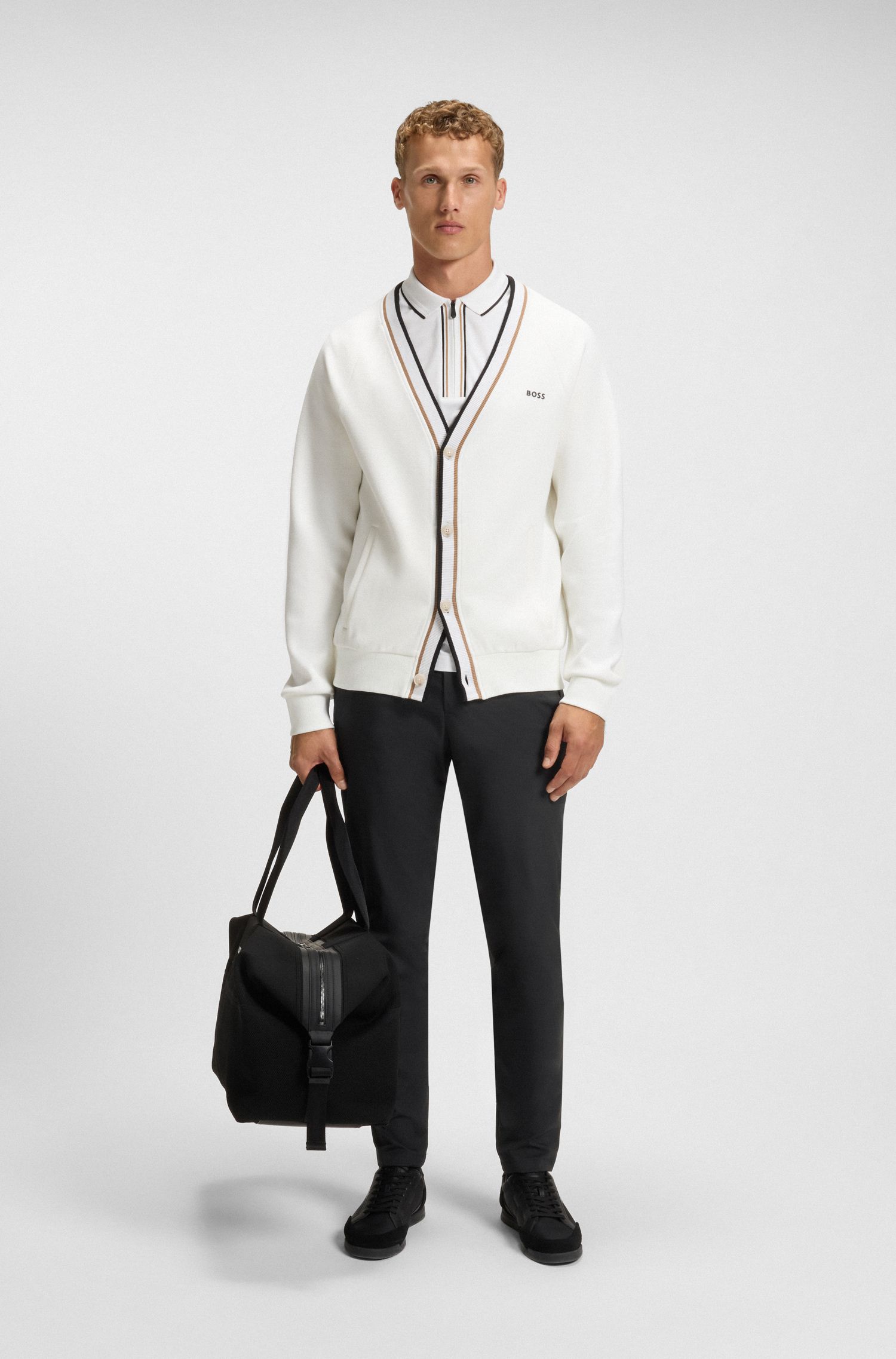 【BOSS博斯】弹力斜纹布高尔夫长裤