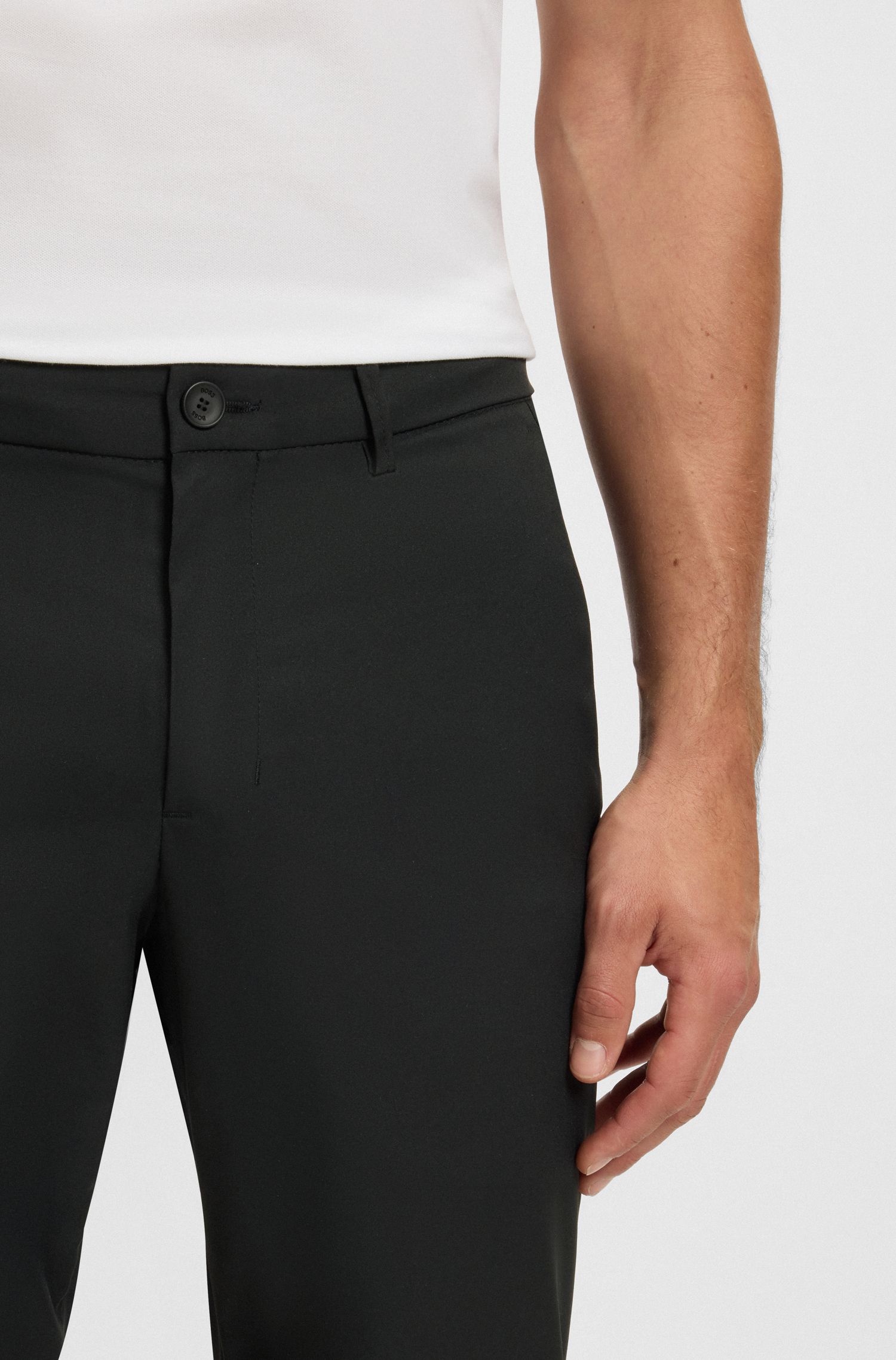 【BOSS博斯】弹力斜纹布高尔夫长裤