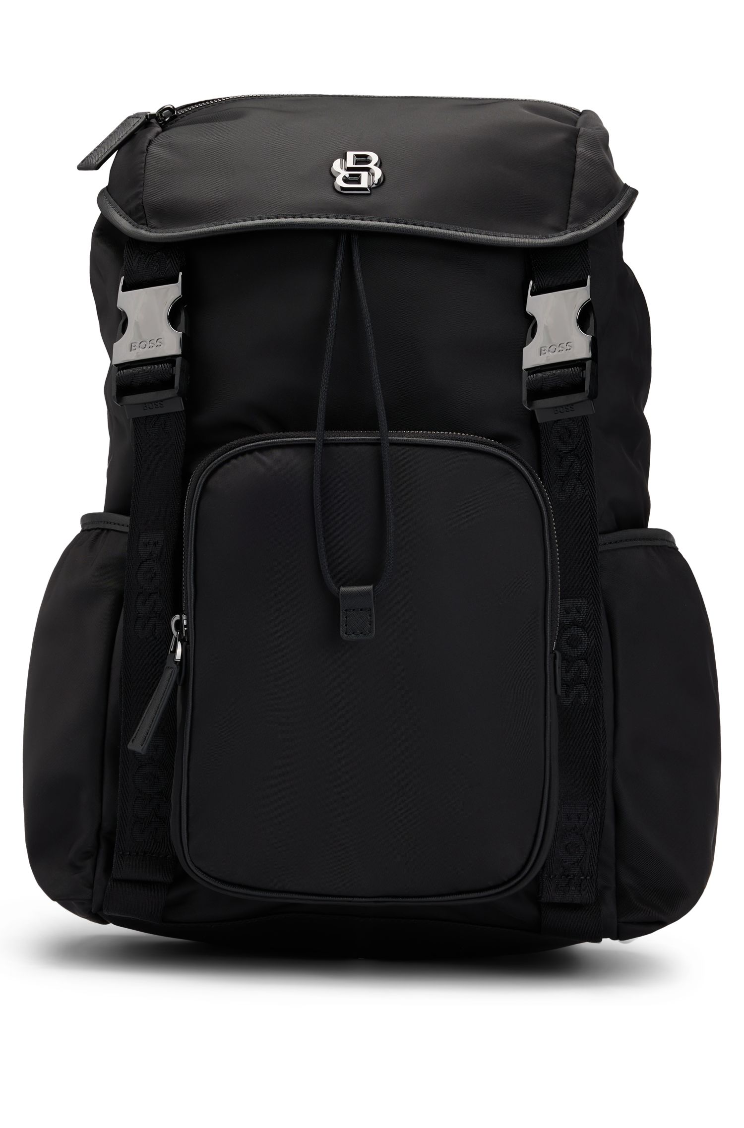 【BOSS博斯】双 B 铰链徽标多口袋背包