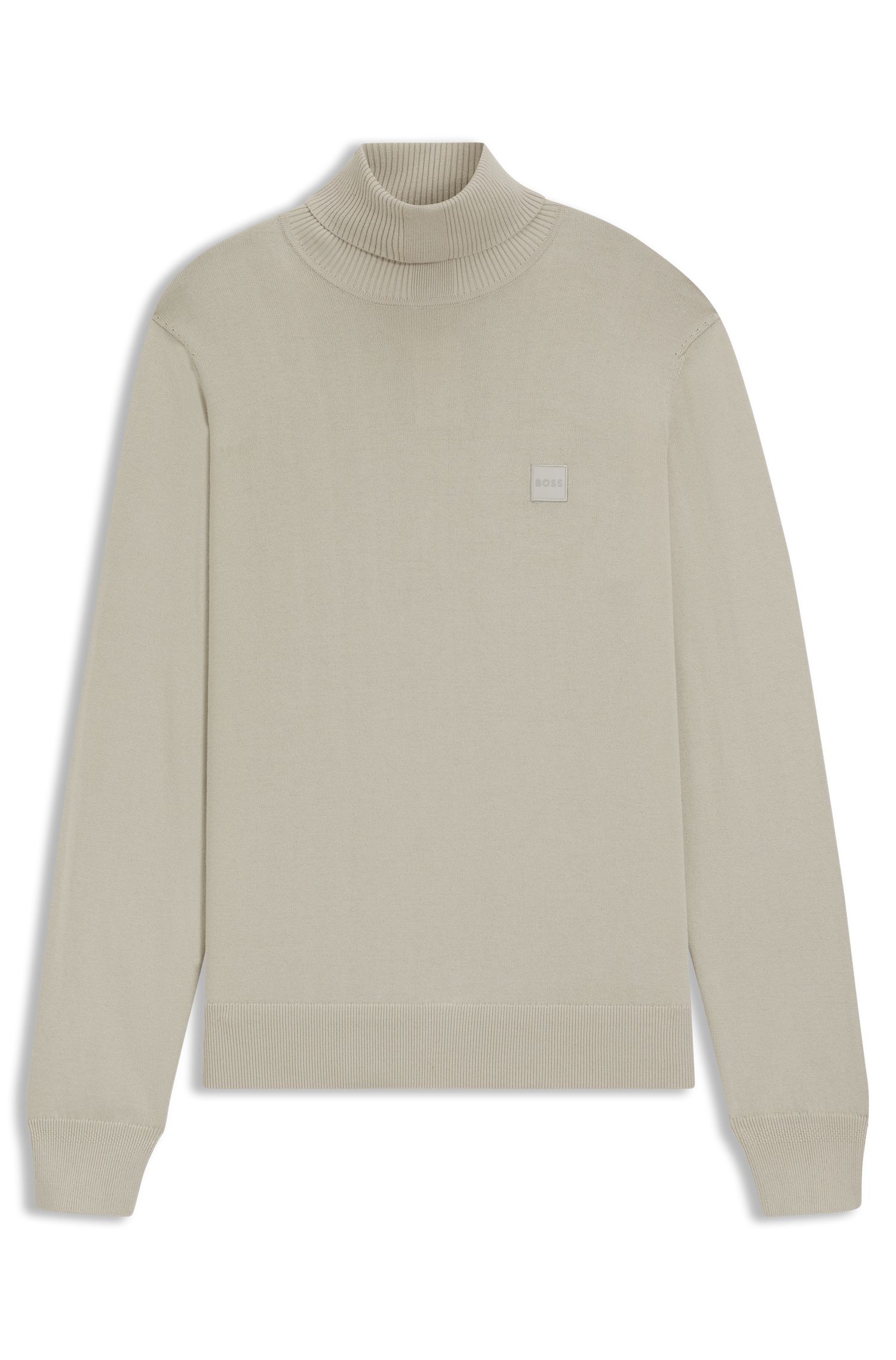 【BOSS博斯】棉质和羊绒混纺高翻领毛衣