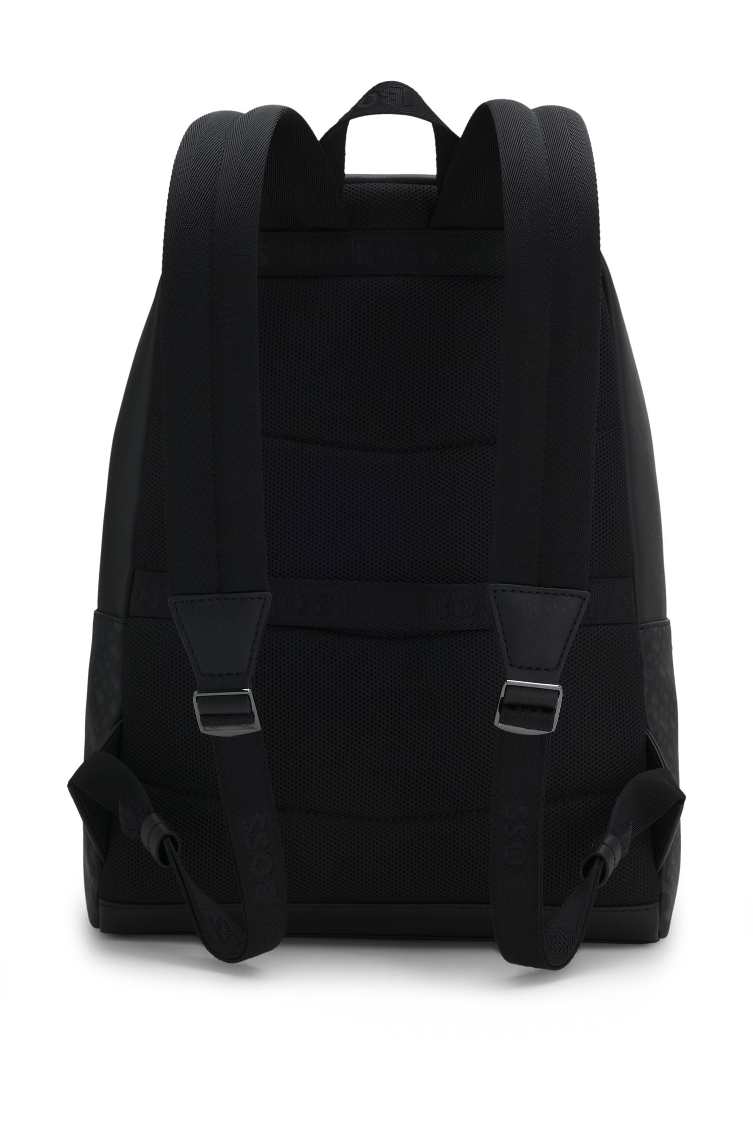 【BOSS博斯】金箔压花徽标交织字母双肩包