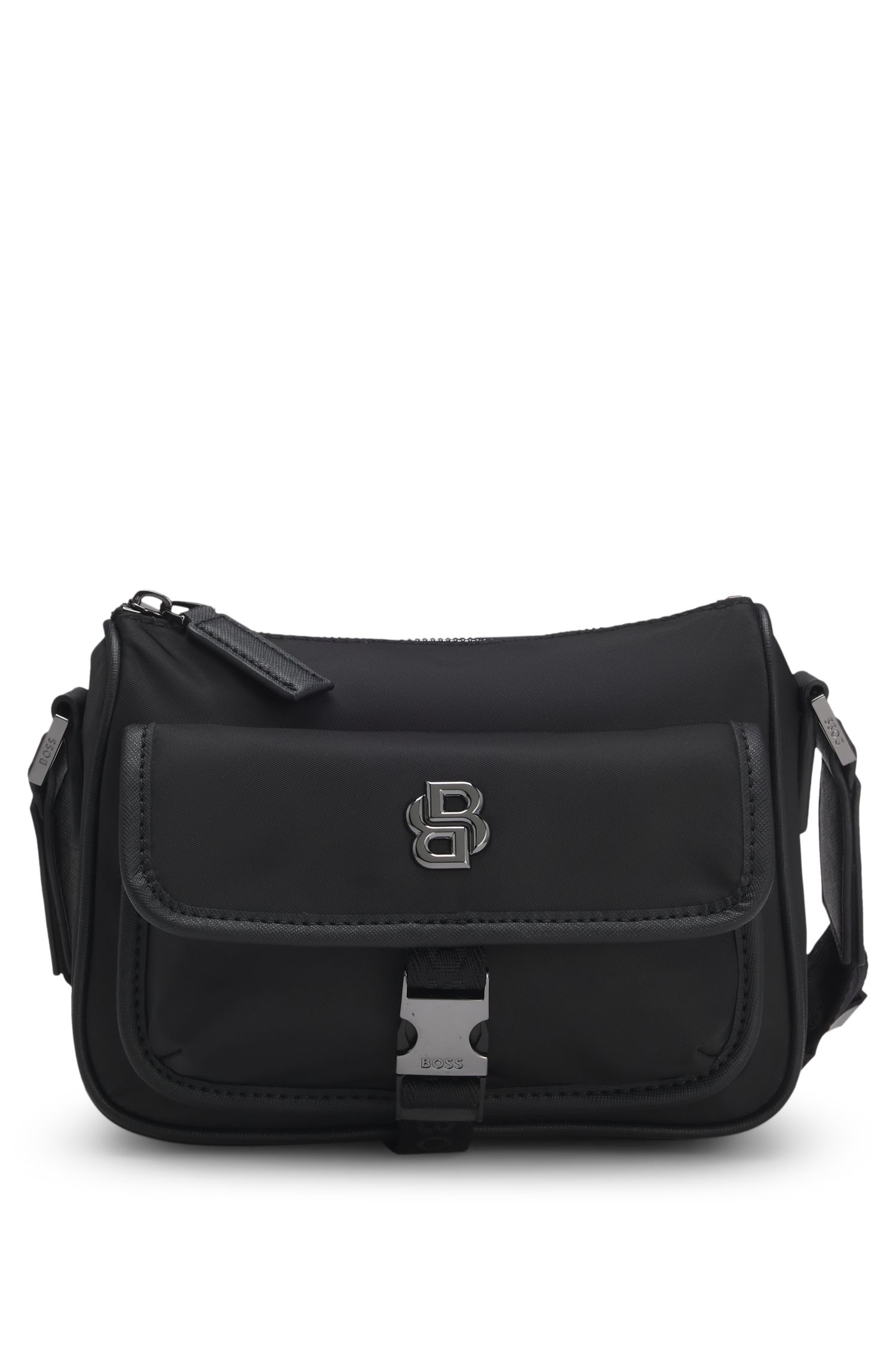【BOSS博斯】双 B 交织字母饰边斜挎包