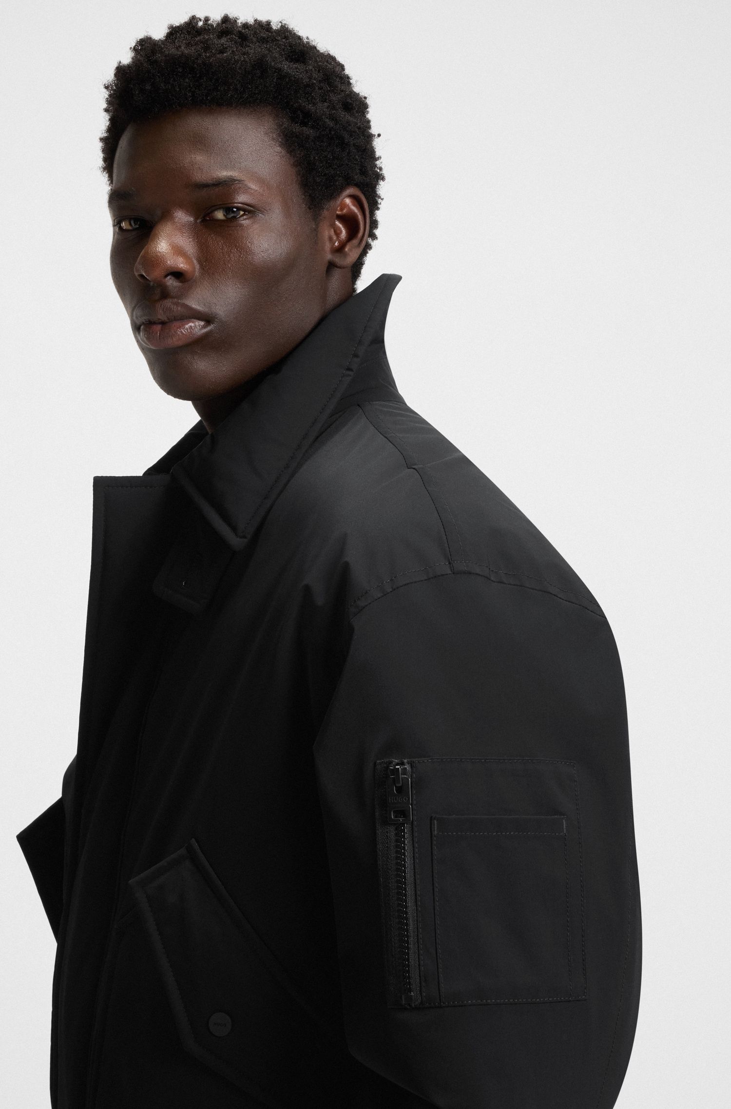 【HUGO雨果】面料常规版型夹棉夹克
