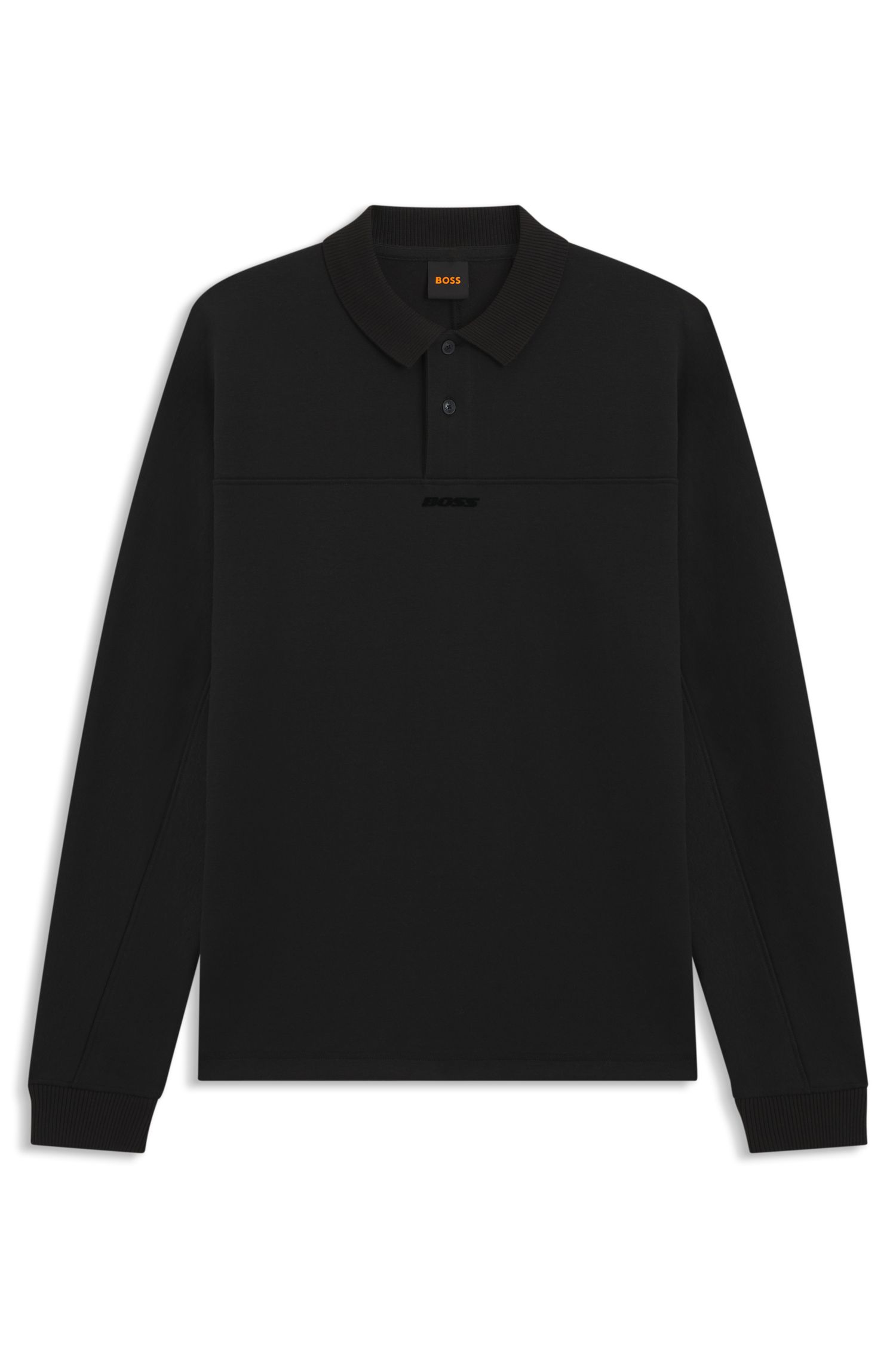 【BOSS博斯】徽标细节棉质混纺 Polo 衫