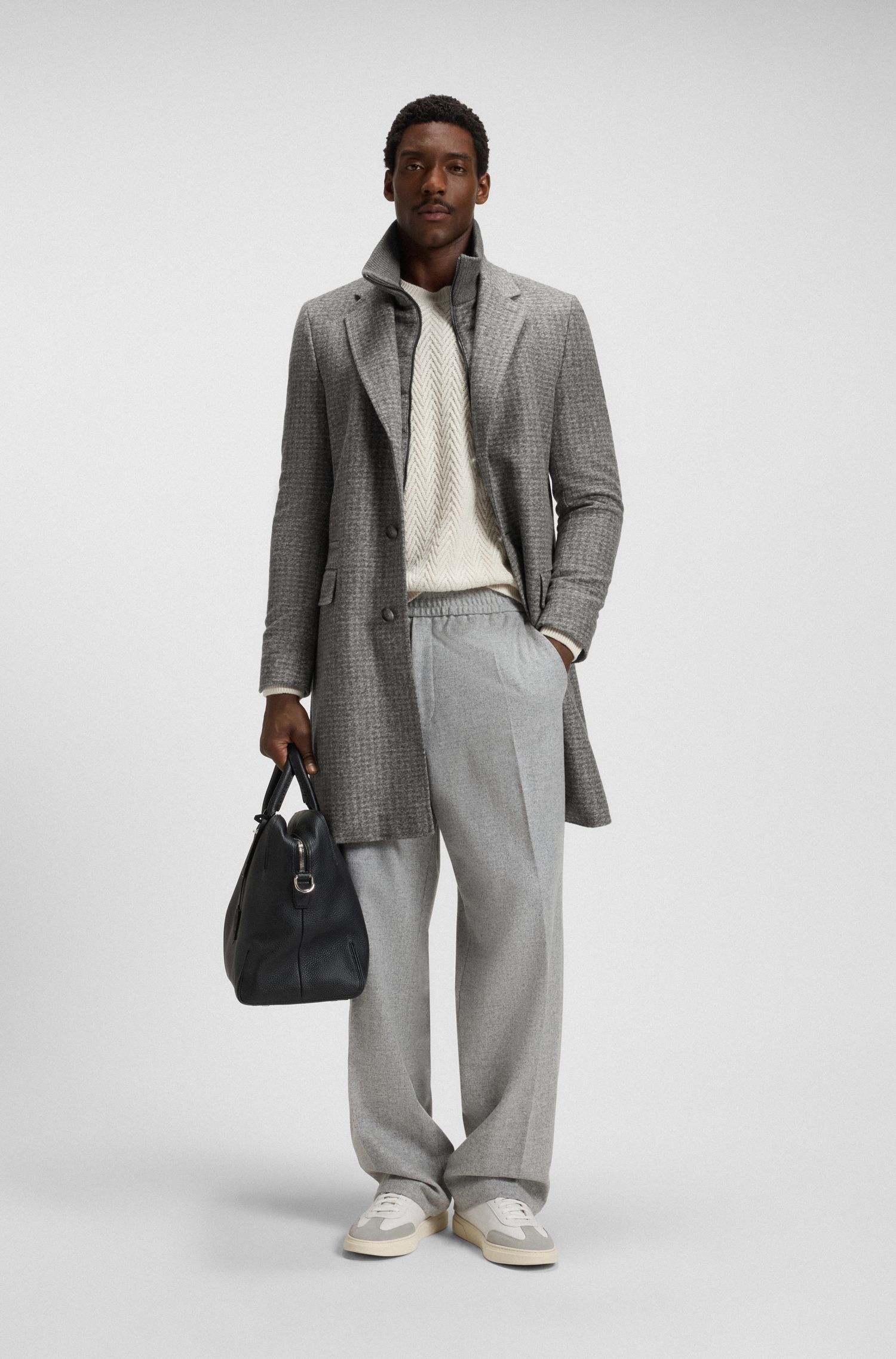 【BOSS博斯】可拆卸内里修身外套