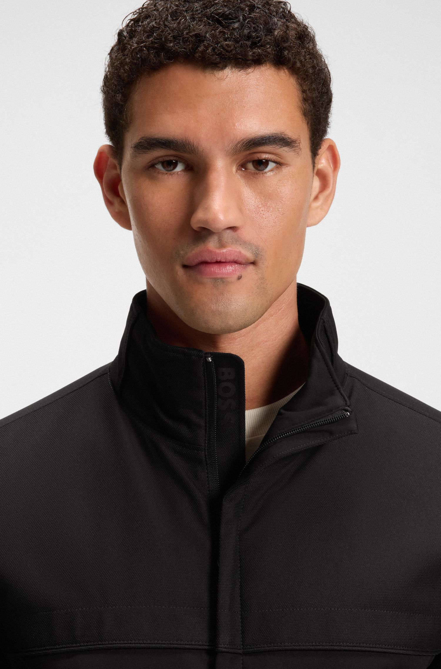 【BOSS博斯】拉链袖袋设计束腰式夹克