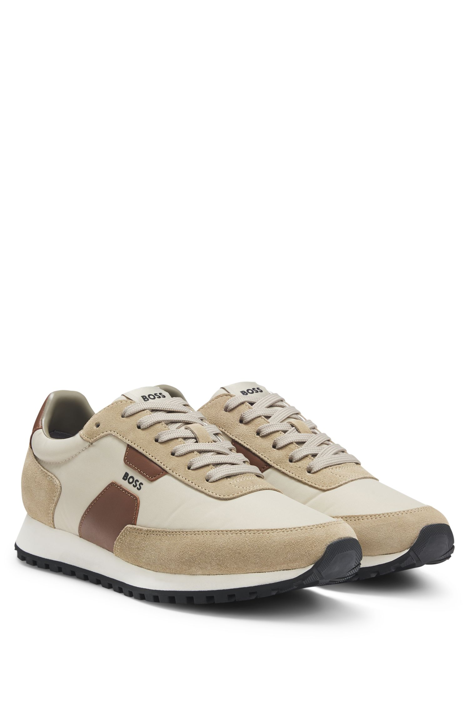 【BOSS博斯】皮革加皮革低帮运动鞋