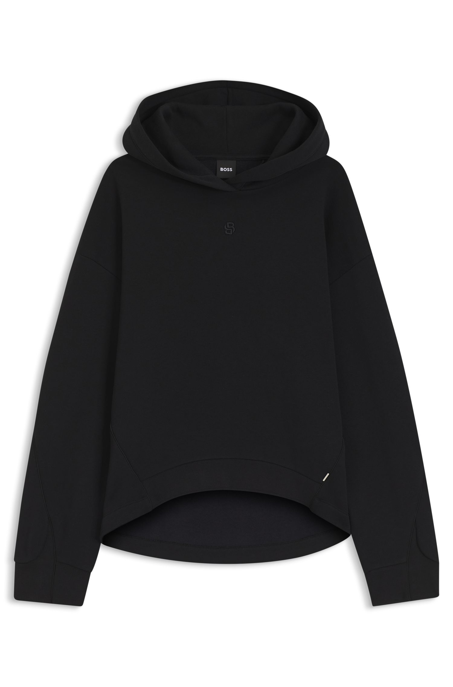 【BOSS博斯】双 B 交织字母棉质混纺连帽衫