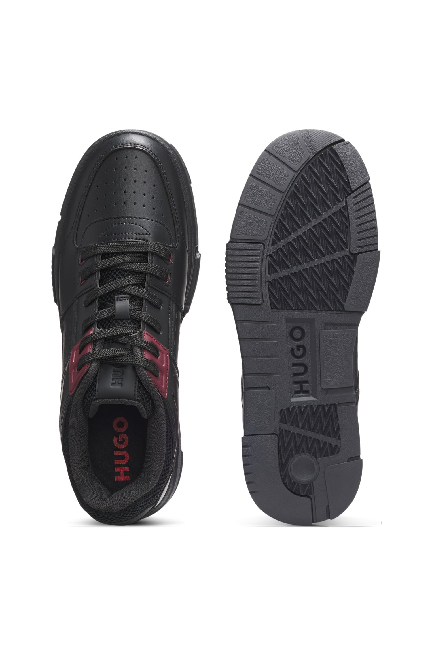 HUGO x RB 公牛图案徽标孔眼细节运动鞋