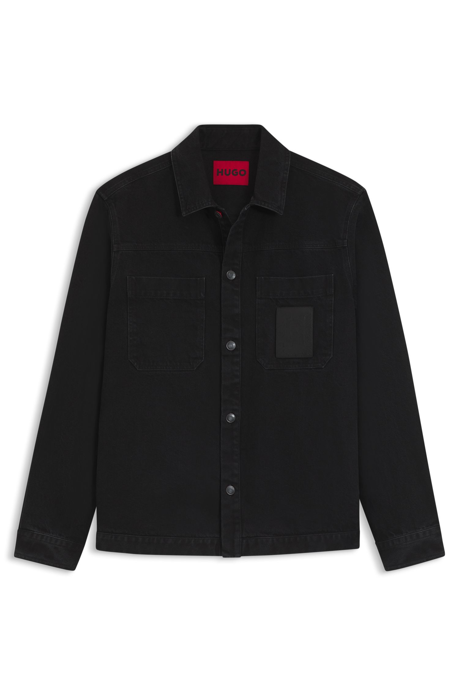 【HUGO雨果】棉质牛仔宽松版型衬衫