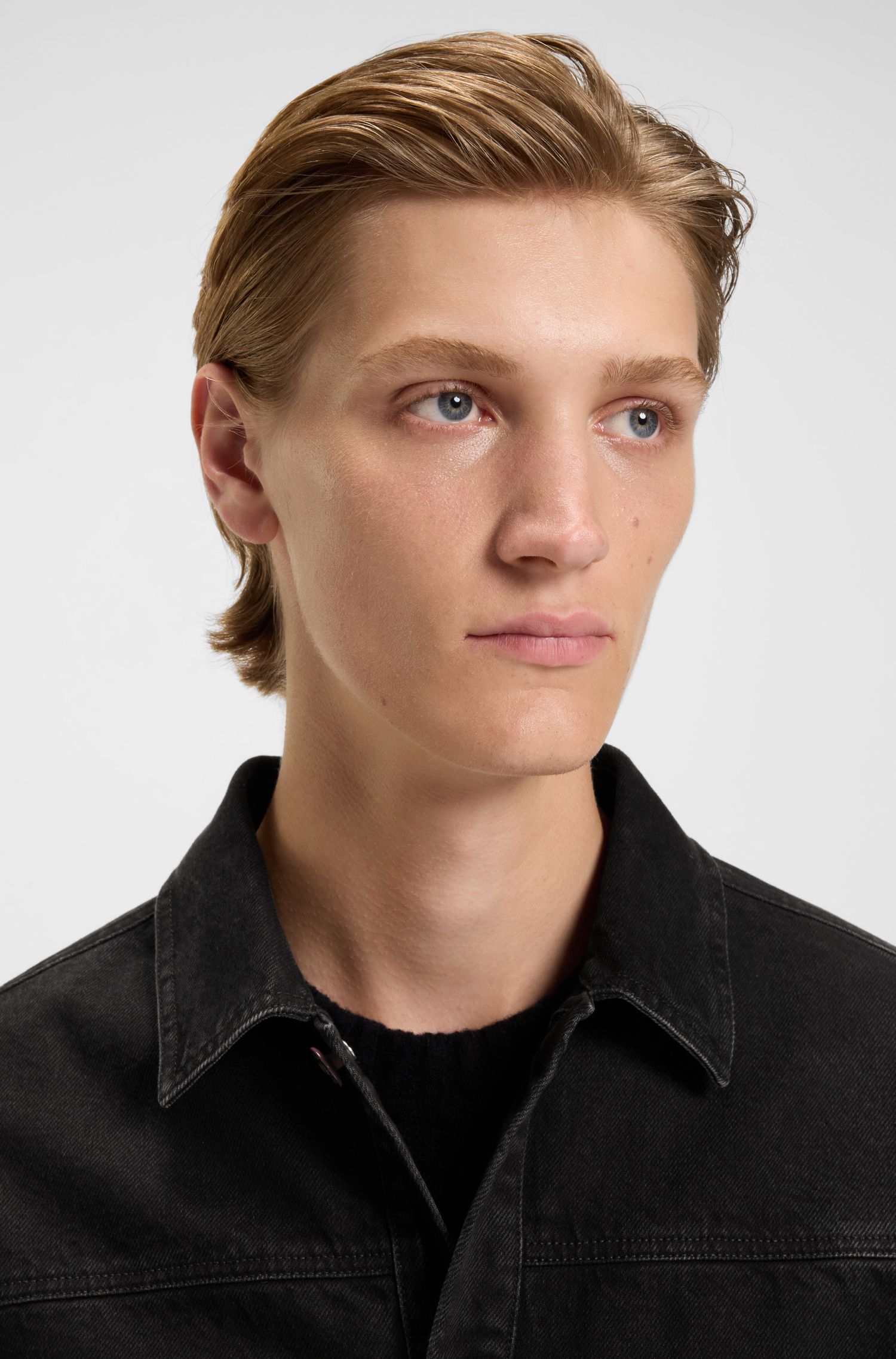 【HUGO雨果】棉质牛仔宽松版型衬衫