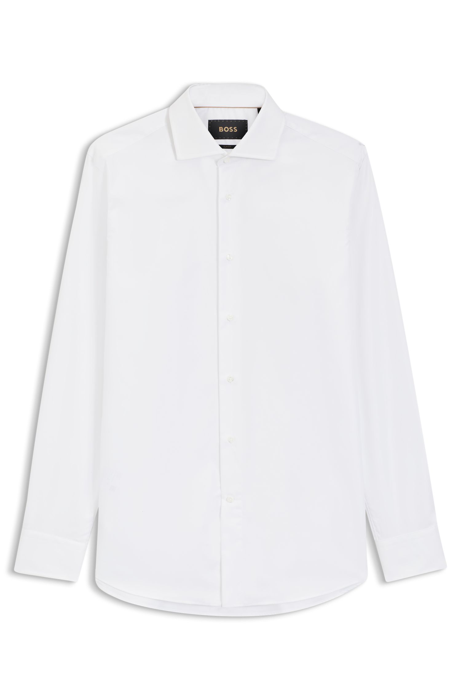 【BOSS博斯】结构图案意大利棉易熨烫修身衬衫