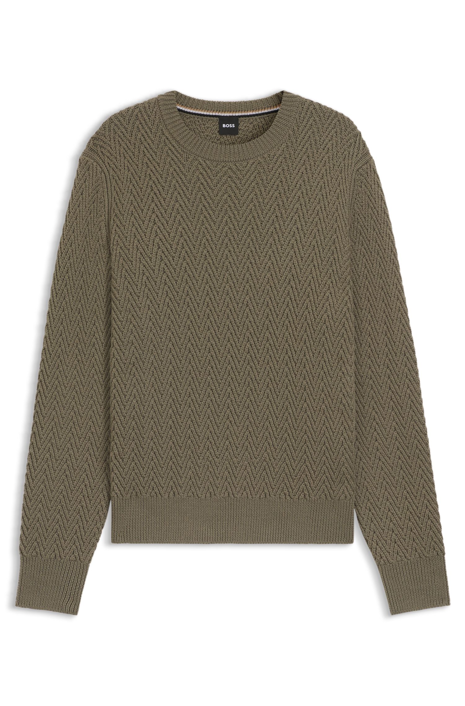 【BOSS博斯】棉质羊绒宽松版型毛衣