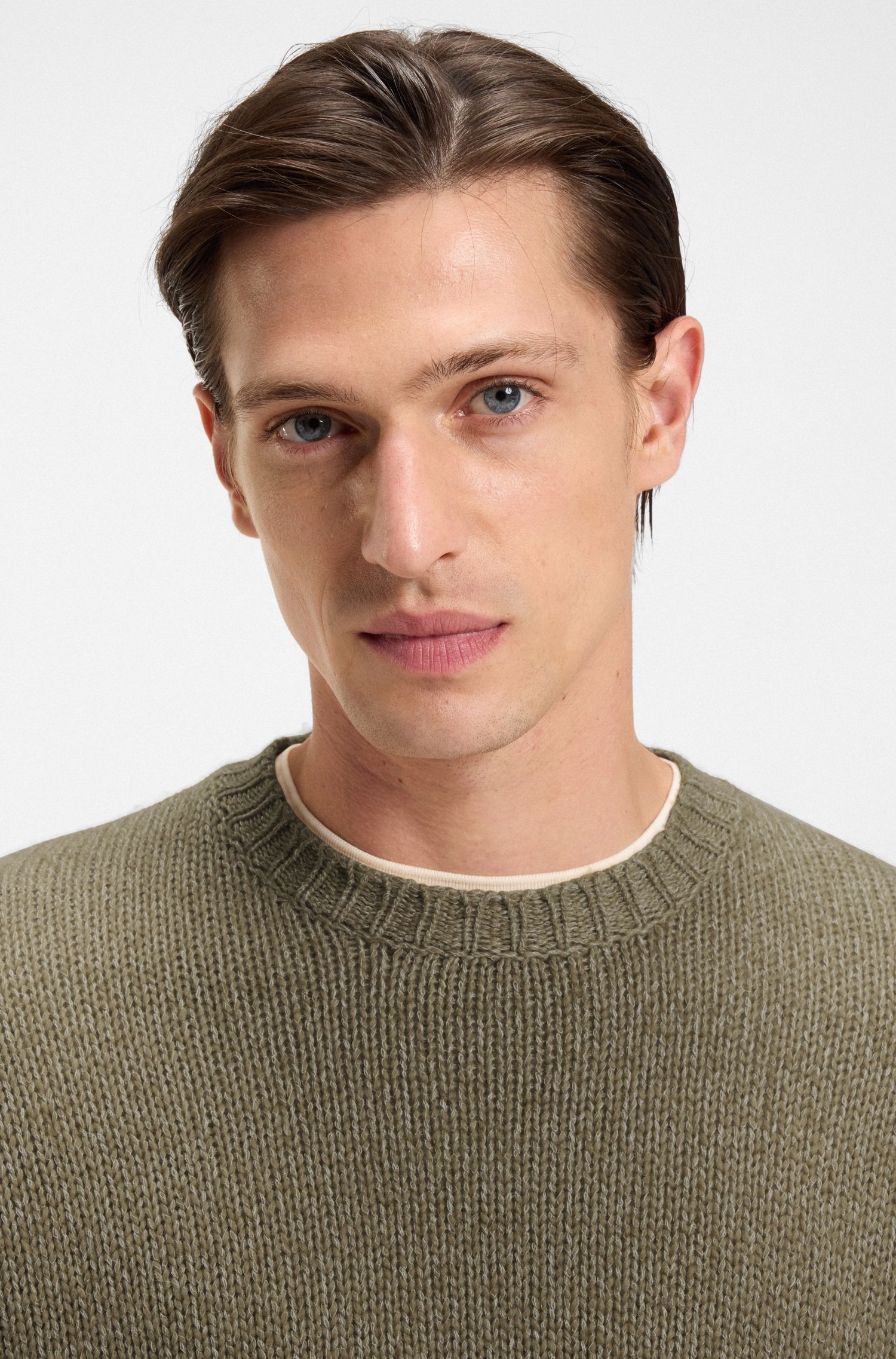 【BOSS博斯】棉质羊绒宽松版型毛衣