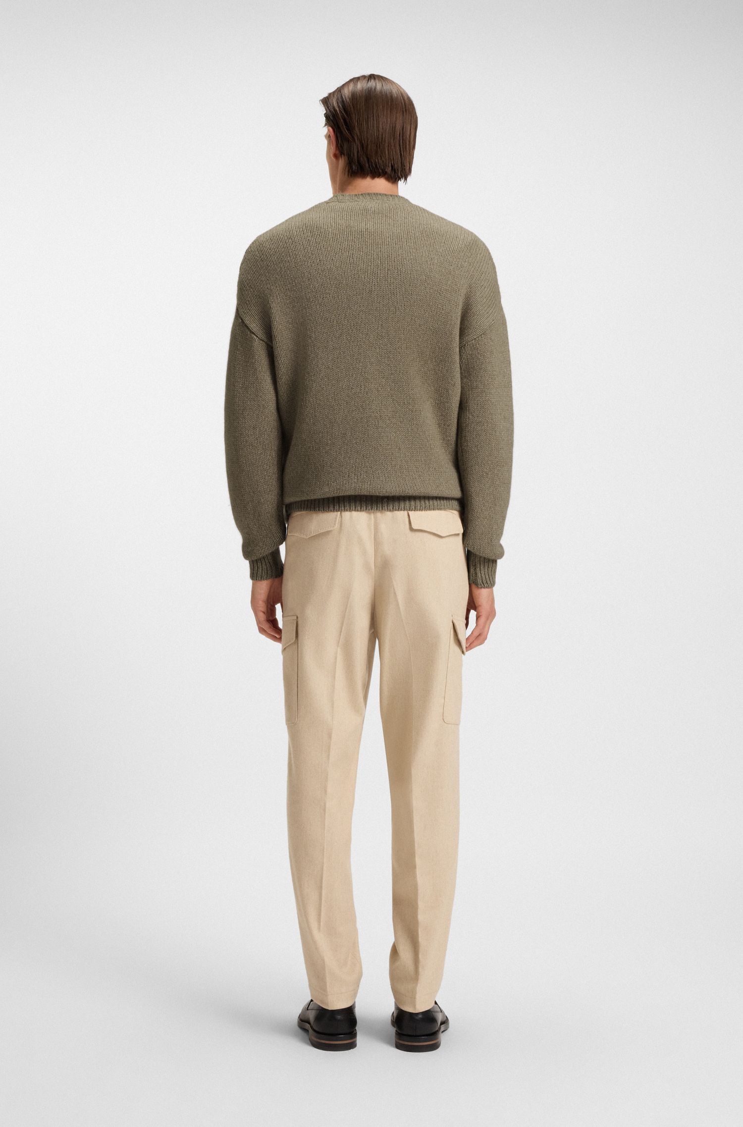 【BOSS博斯】棉质羊绒宽松版型毛衣