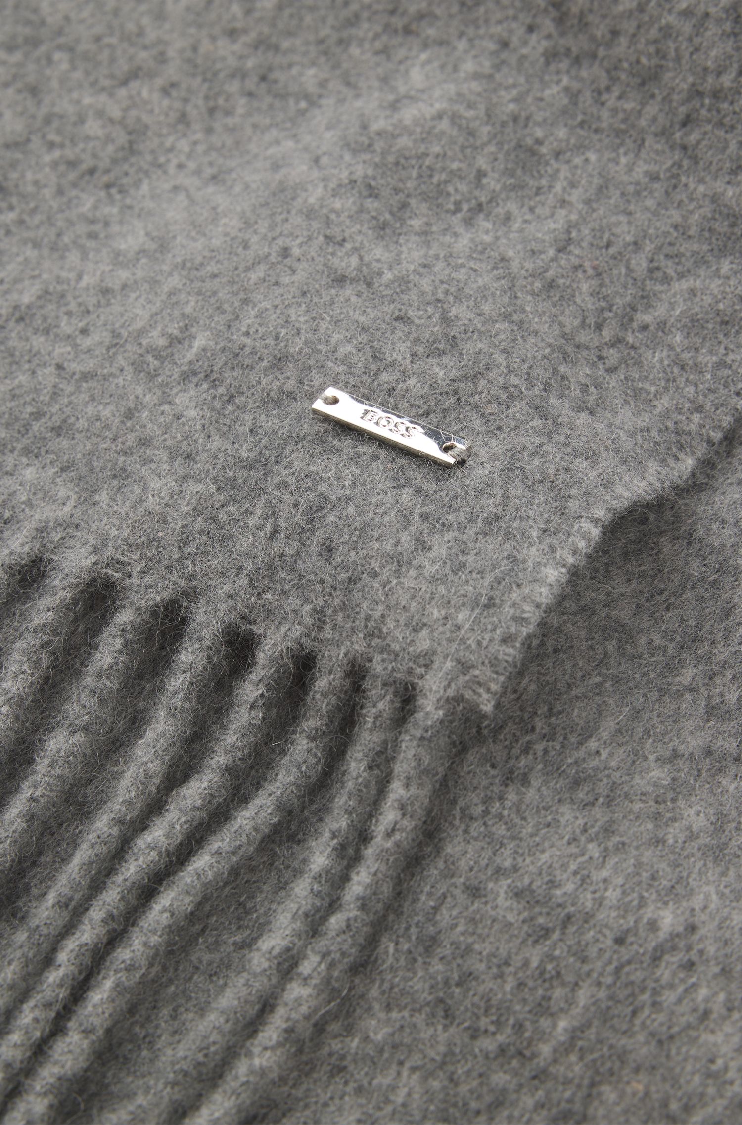 【BOSS博斯】扭结流苏羊绒围巾