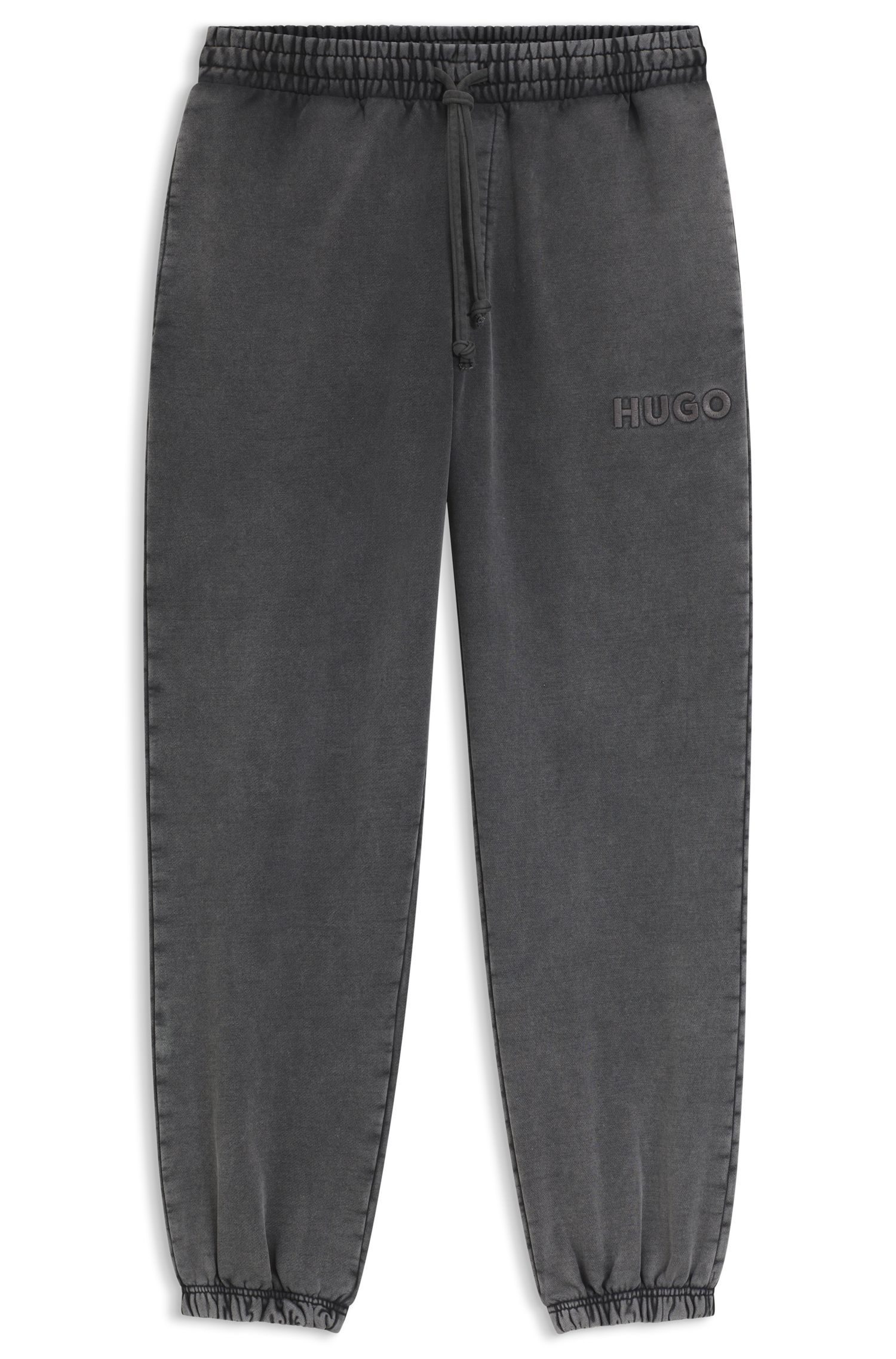 【HUGO雨果】刺绣徽标棉质混纺运动裤