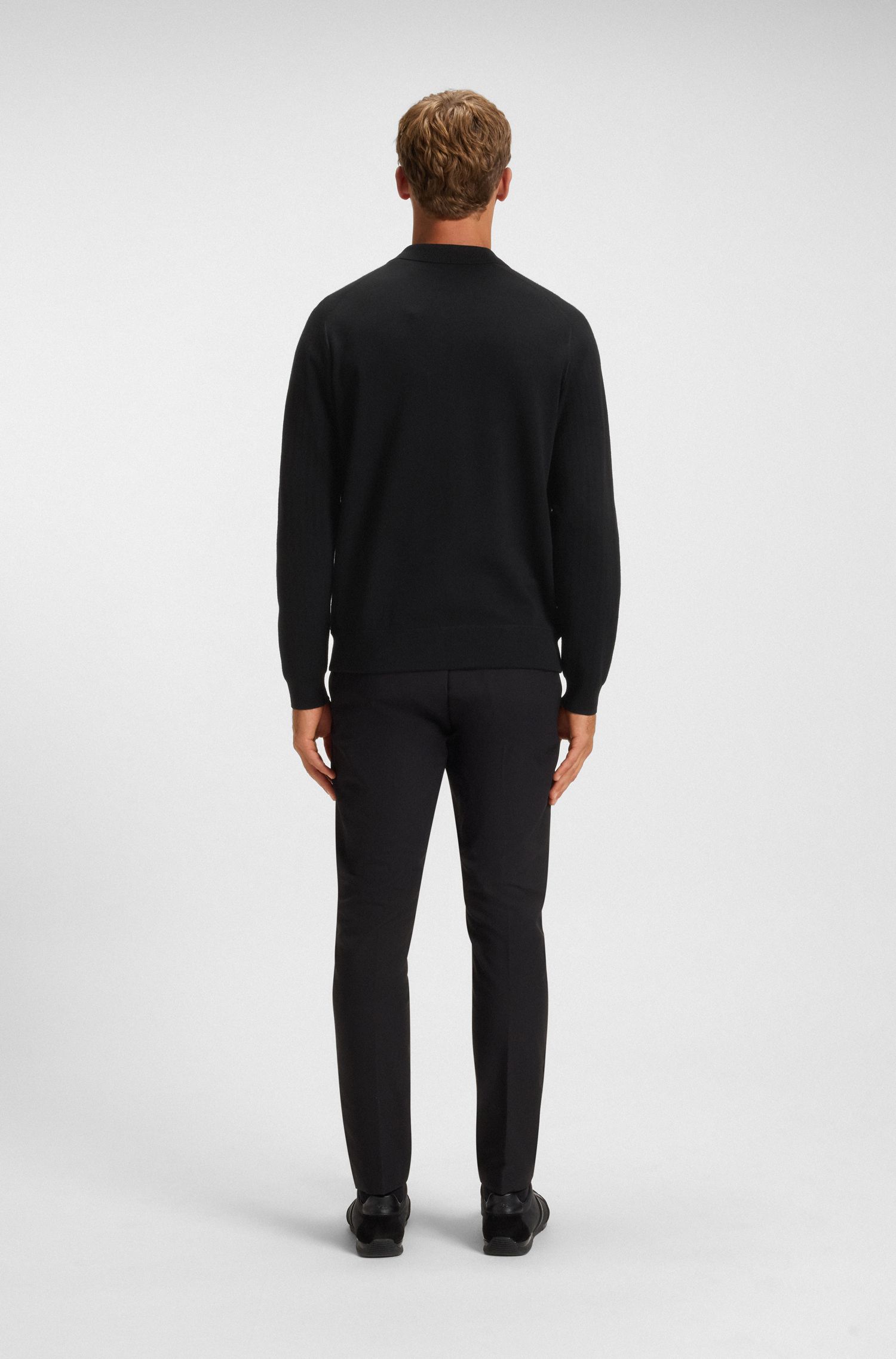 【BOSS博斯】防起绒混合面料宽松版型夹克