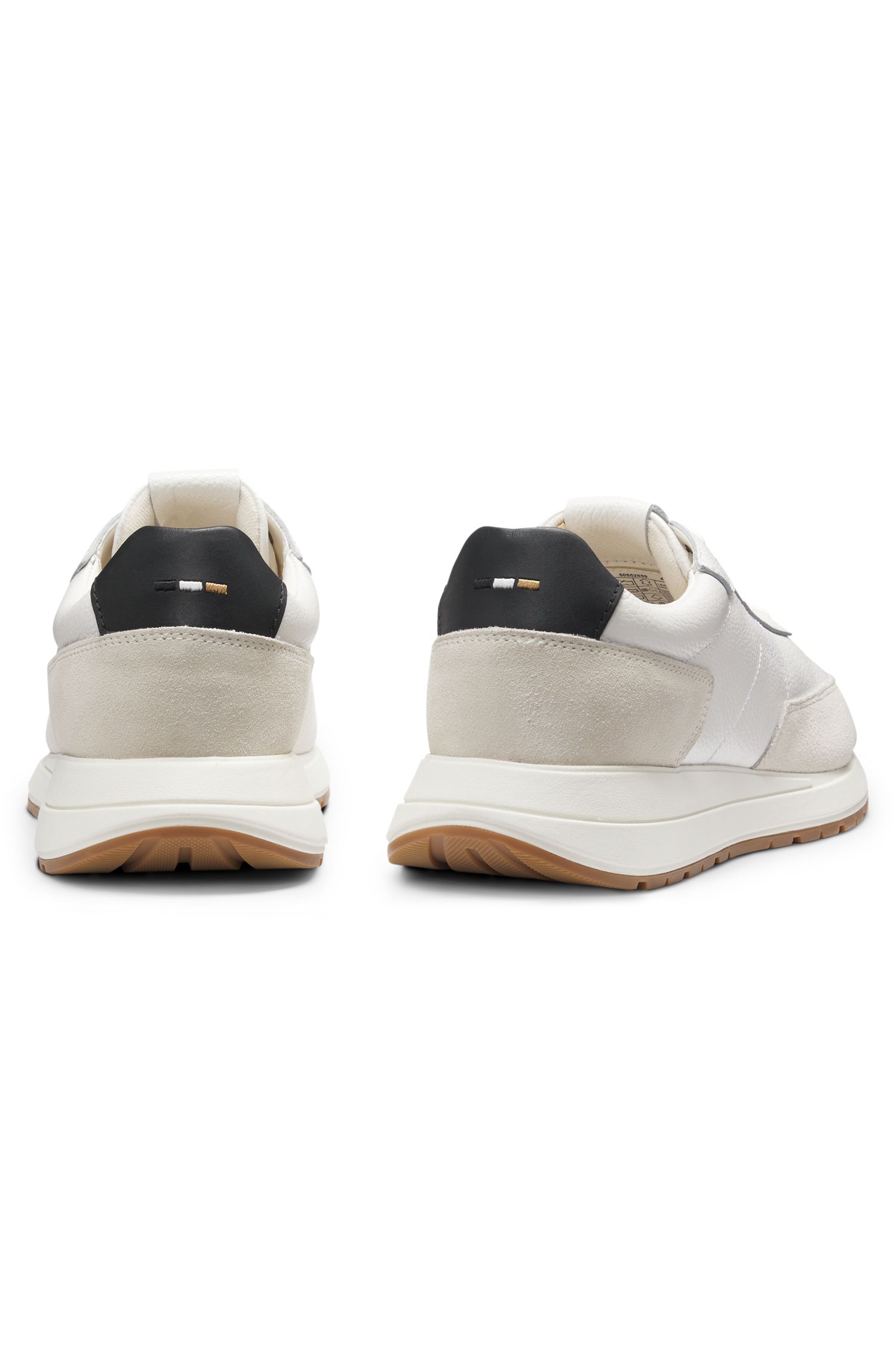 【BOSS博斯】摔花皮革运动鞋