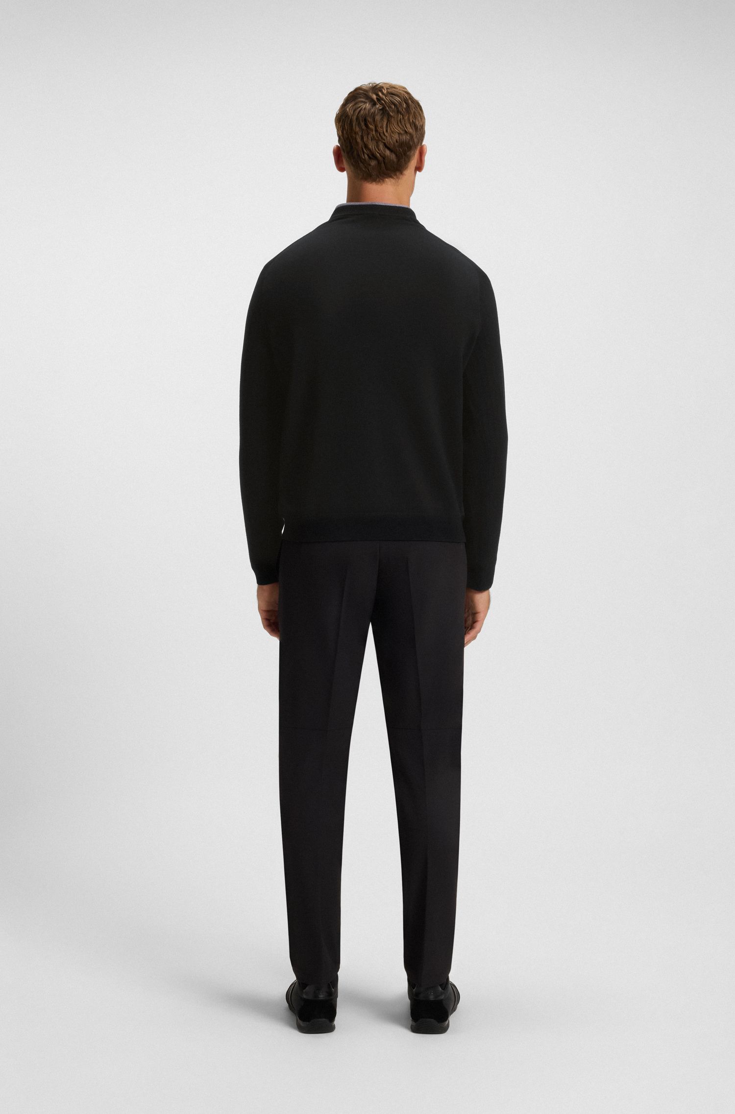 【BOSS博斯】防起绒徽标艺术图案毛衣