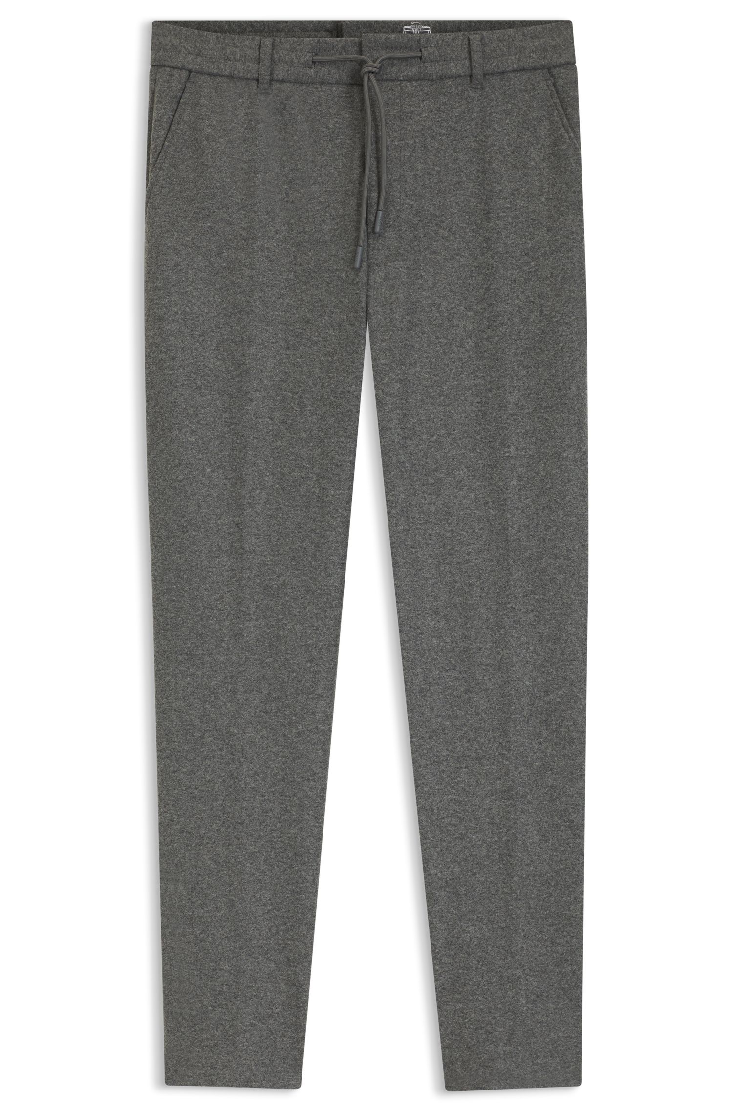 【BOSS博斯】拉绒弹力法兰绒锥形长裤