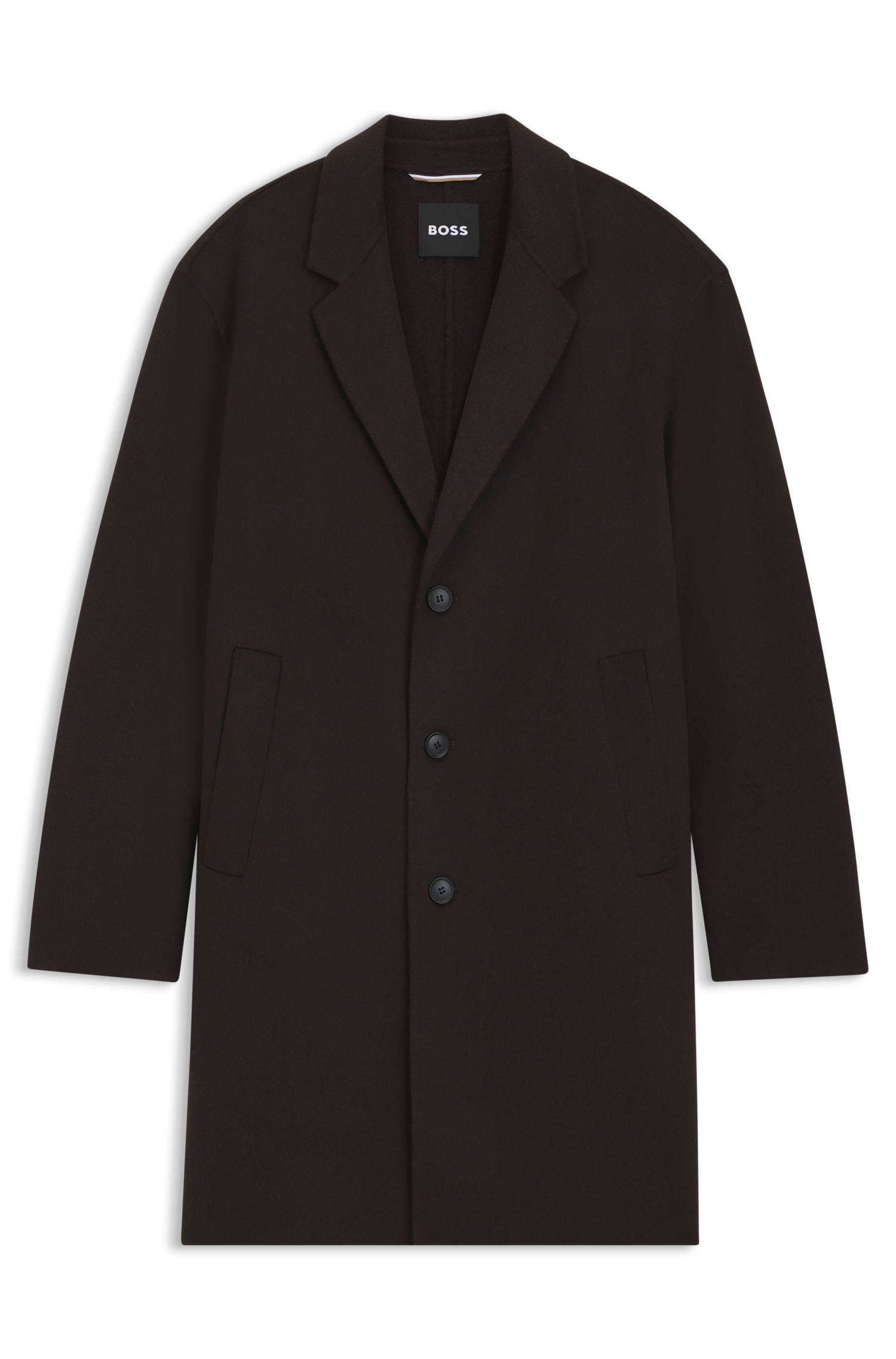 【BOSS博斯】混色羊毛混纺面料宽松版型外套