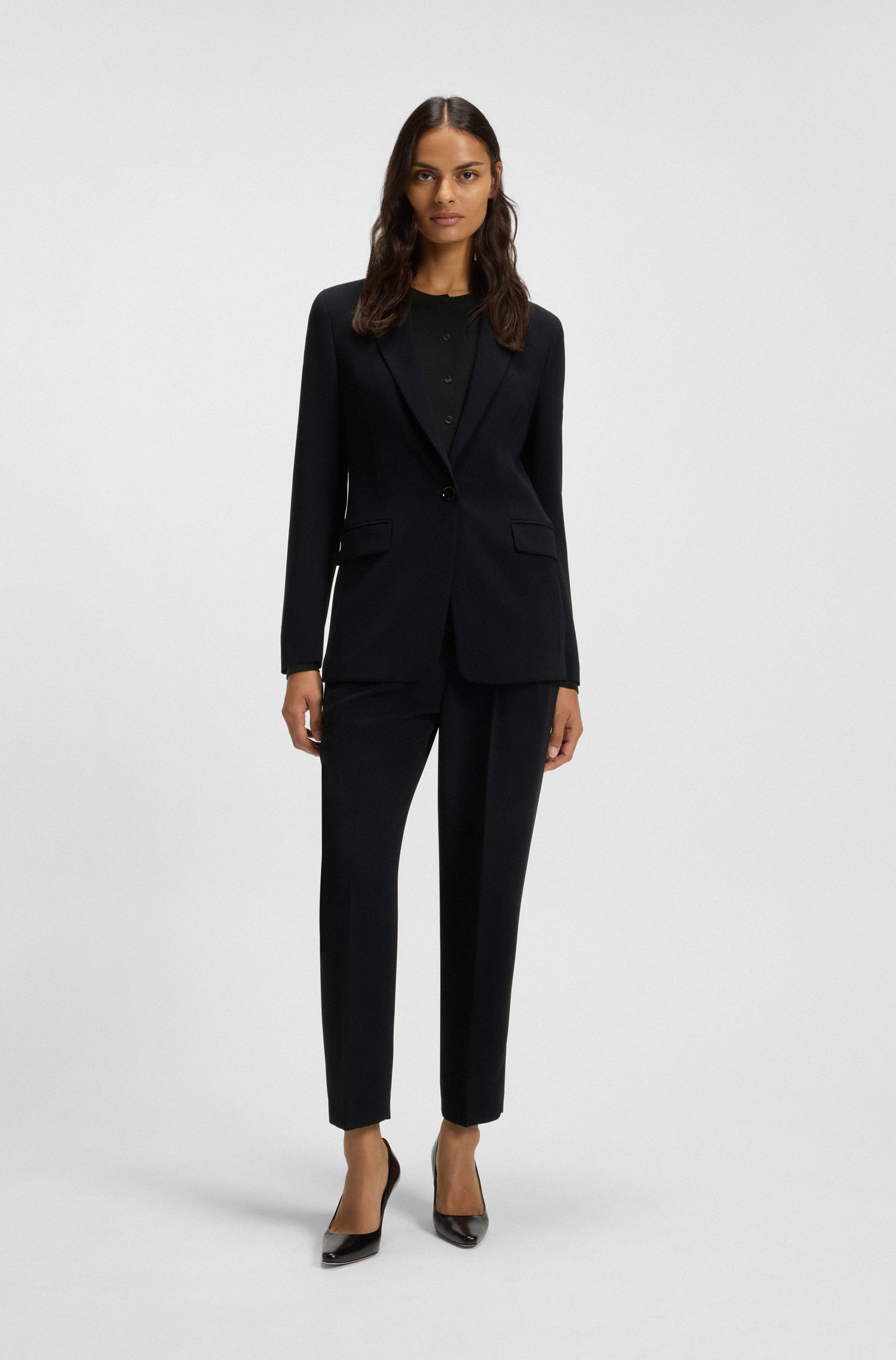 【BOSS博斯】超细美利奴羊毛系扣开衫