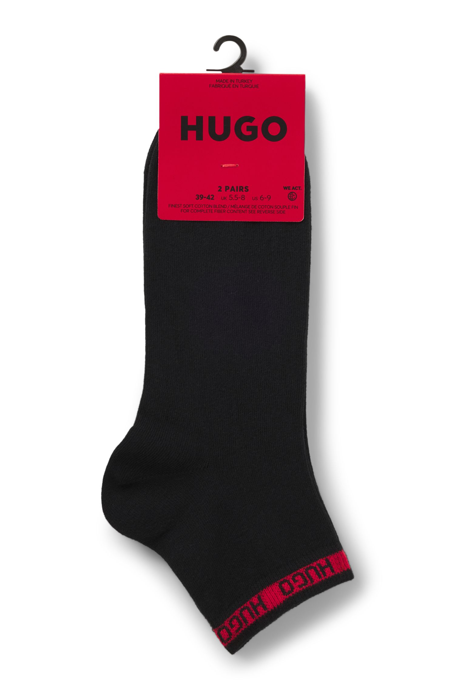 【HUGO雨果】标志短袜