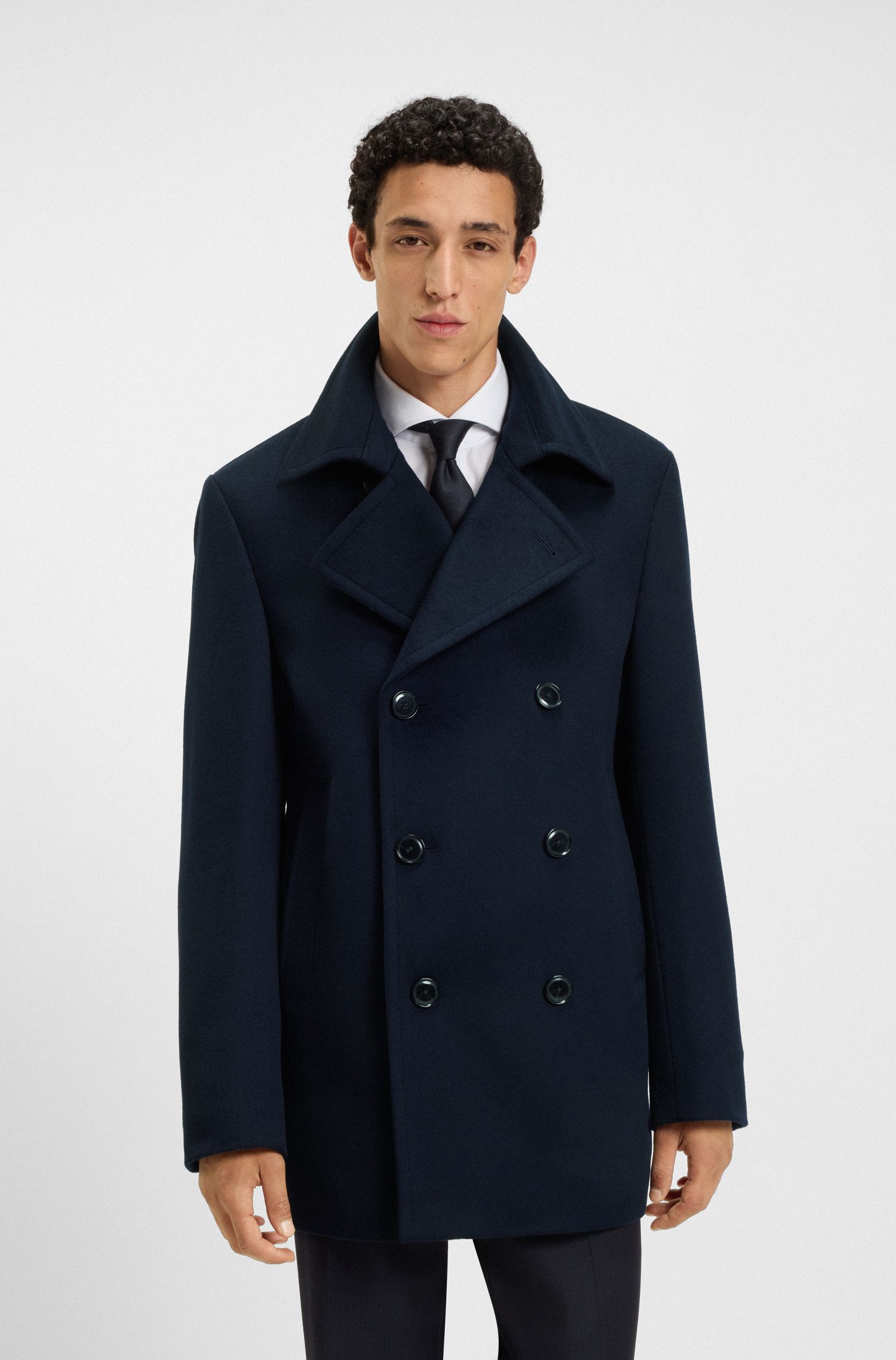 【BOSS博斯】羊绒修身版型短外套