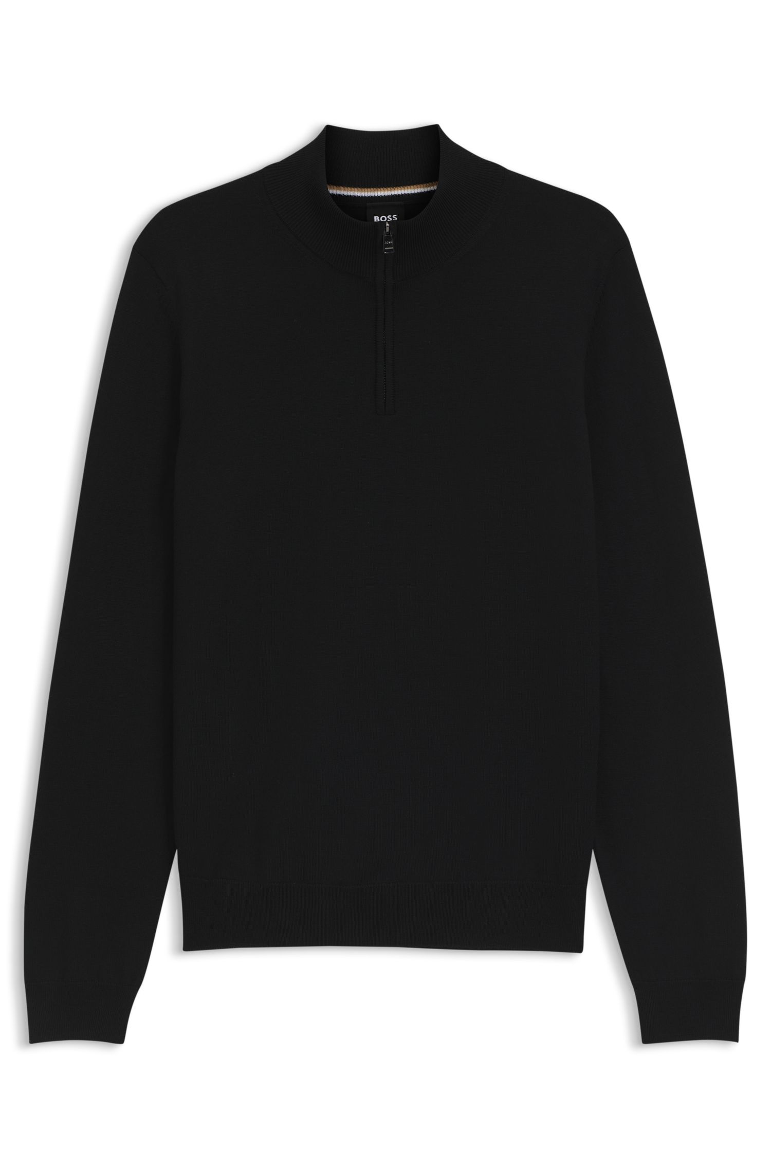 【BOSS博斯】纯羊毛标准版型拉链领毛衣