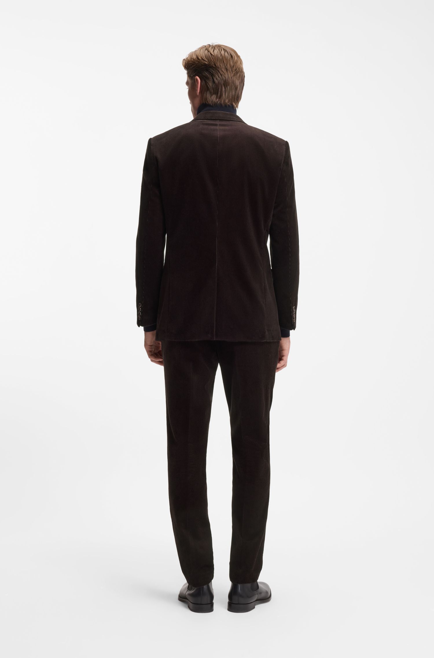 BECKHAM x BOSS 条纹棉质西装外套