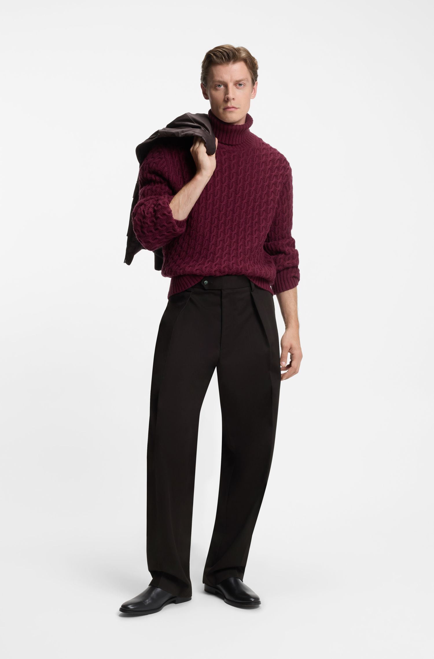 BECKHAM x BOSS 微图案棉质长裤