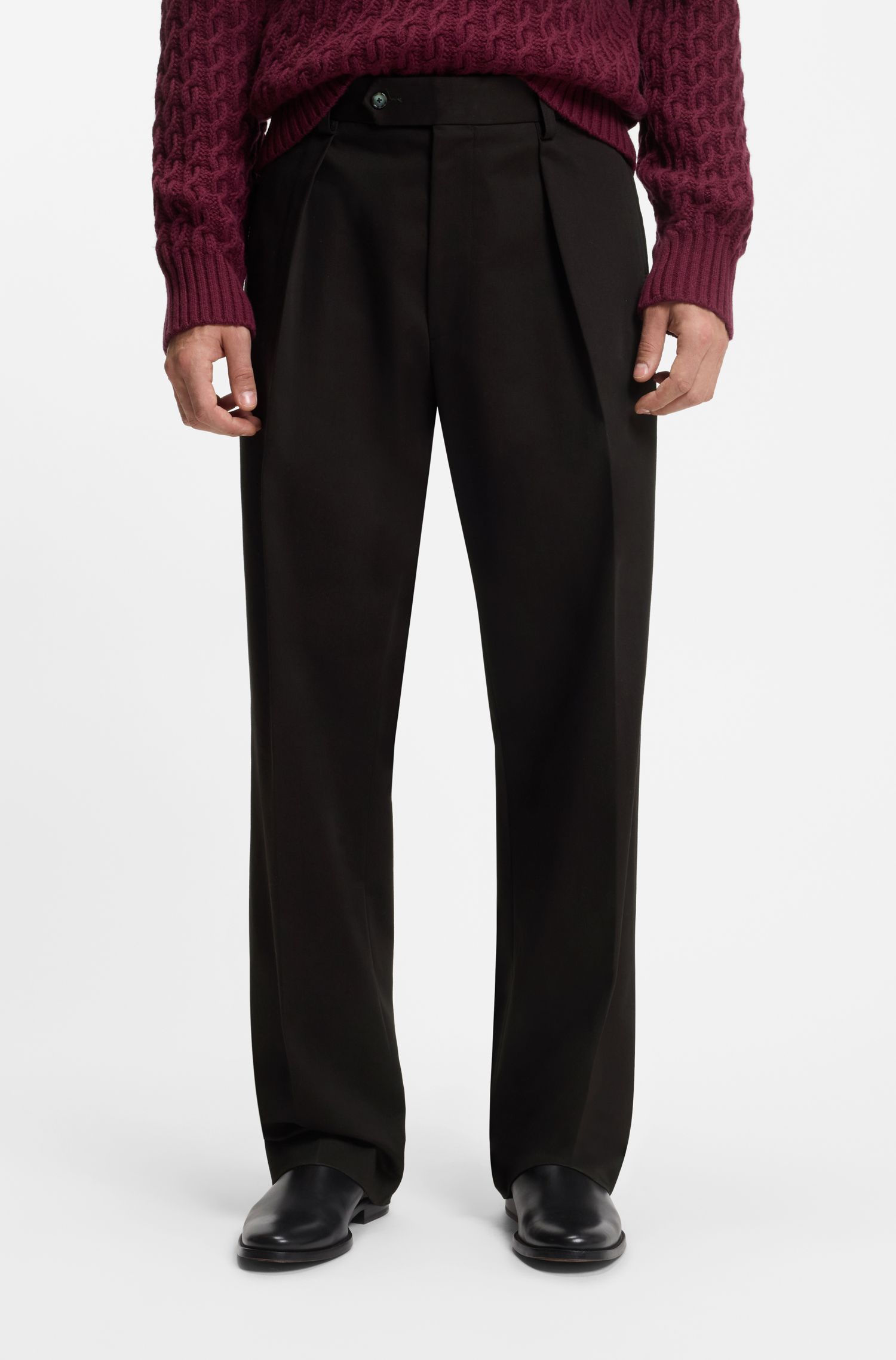 BECKHAM x BOSS 微图案棉质长裤