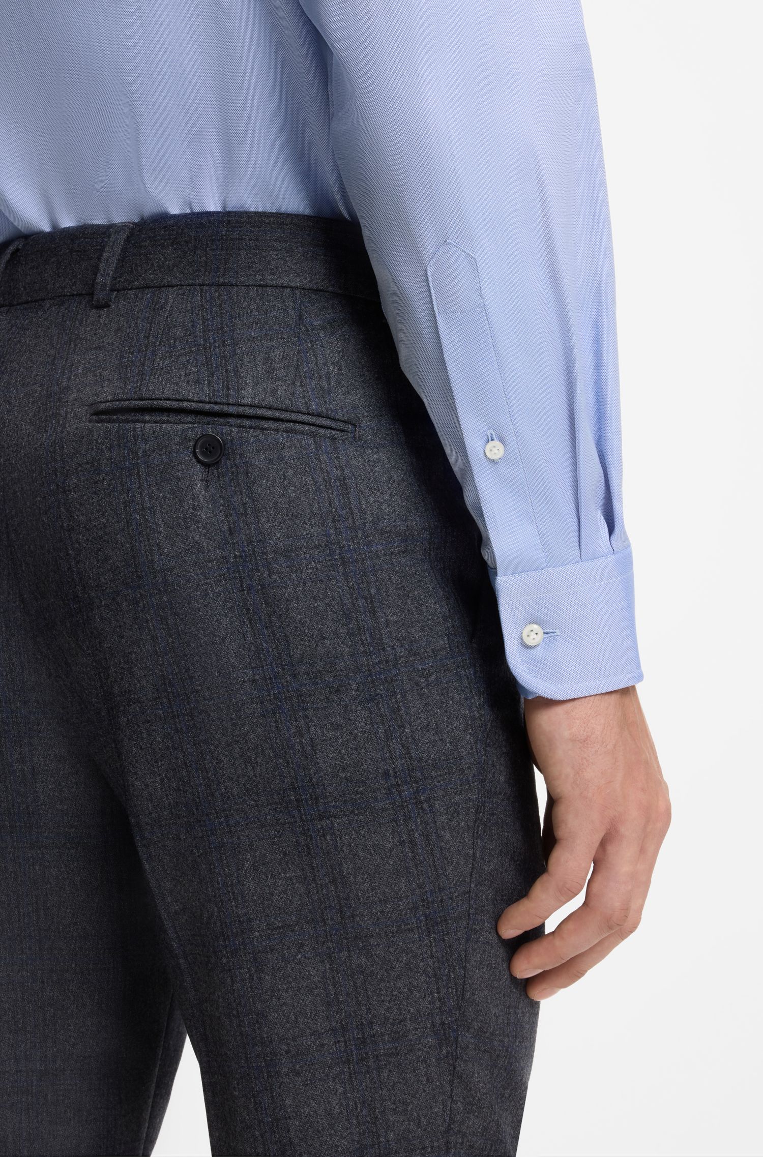 BECKHAM x BOSS 牛津棉质修身版衬衫