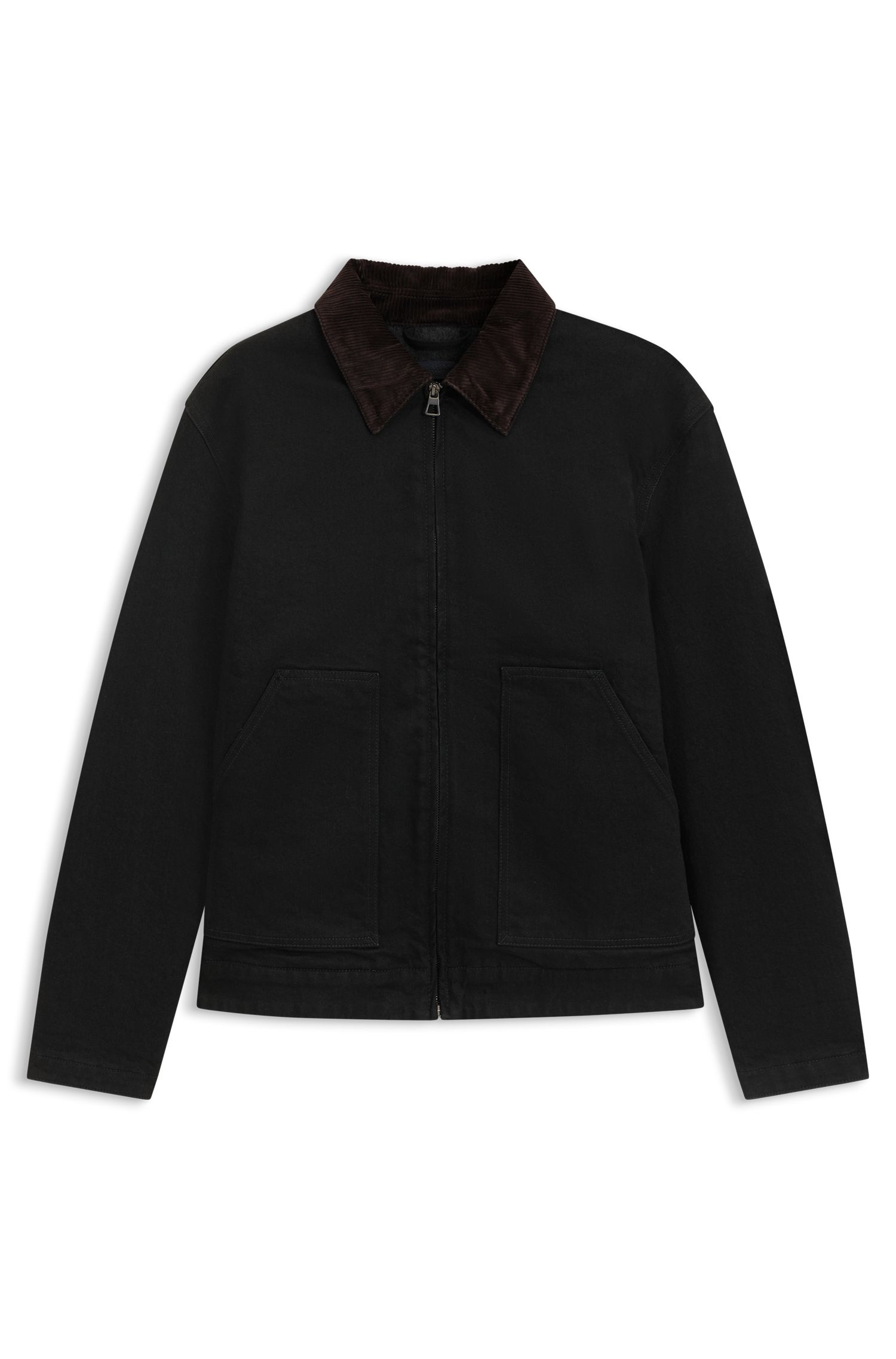 BECKHAM x BOSS 黑色硬质牛仔夹克