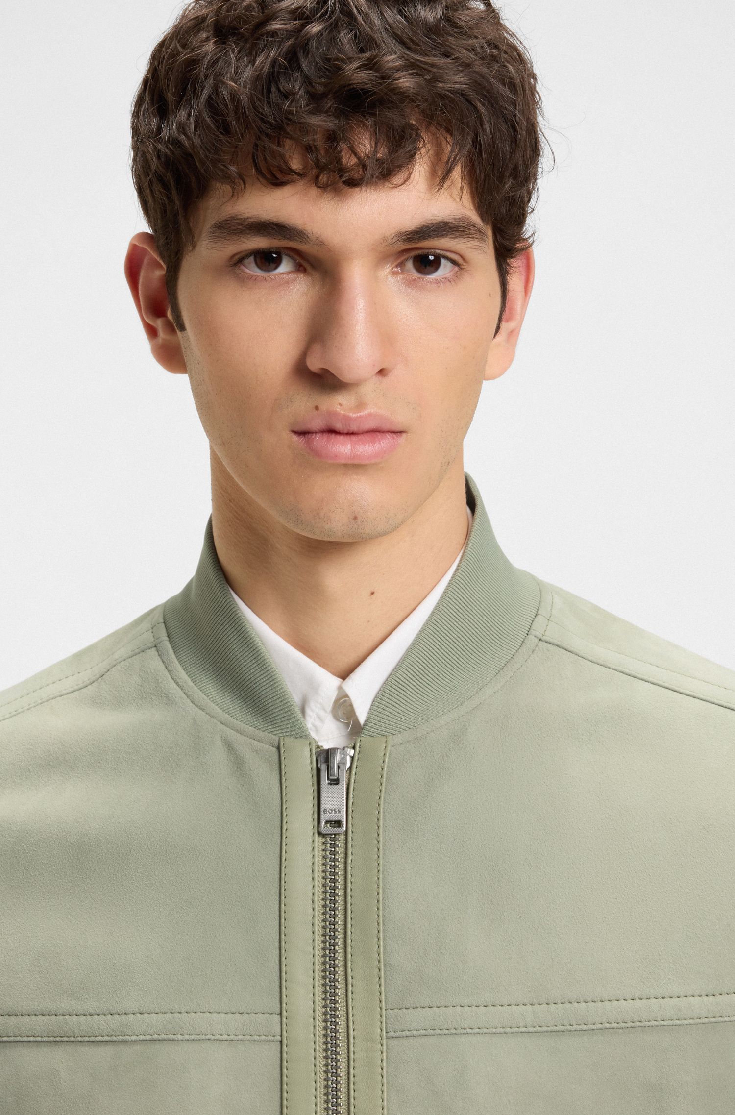 【BOSS博斯】皮革常规版夹克