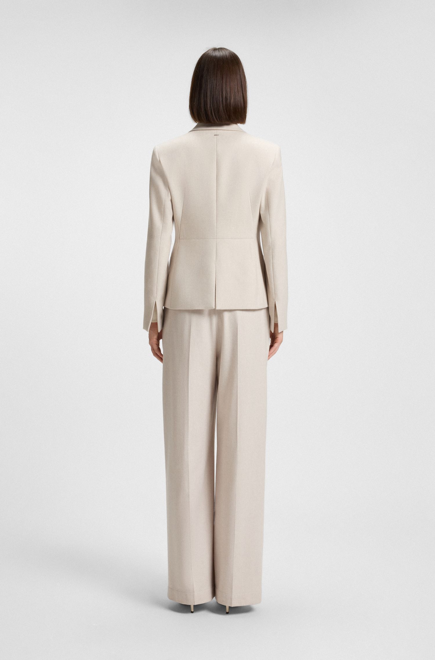 【BOSS博斯】柔软法兰绒修身西装外套