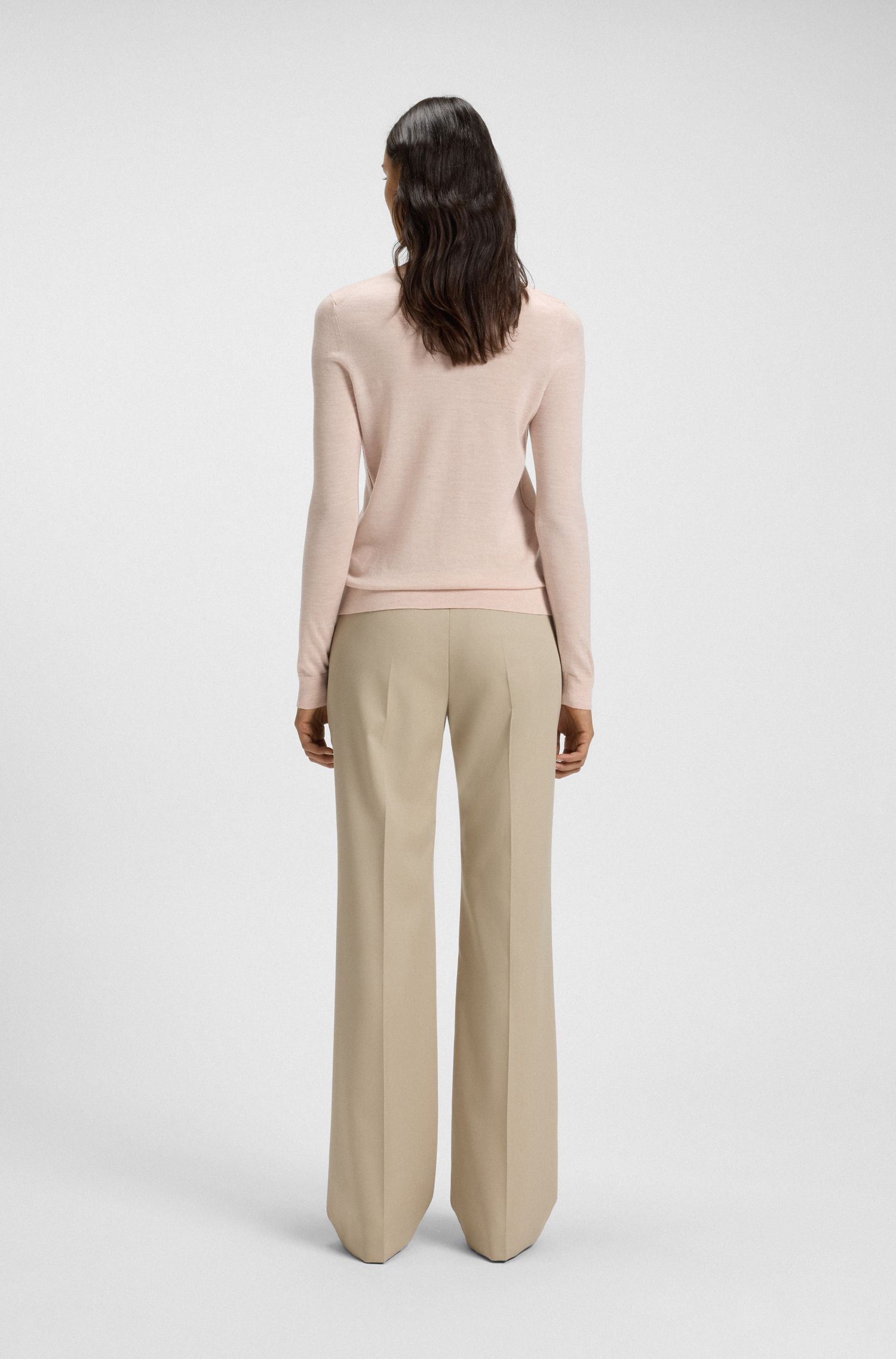 【BOSS博斯】超细美利奴羊毛圆领毛衣