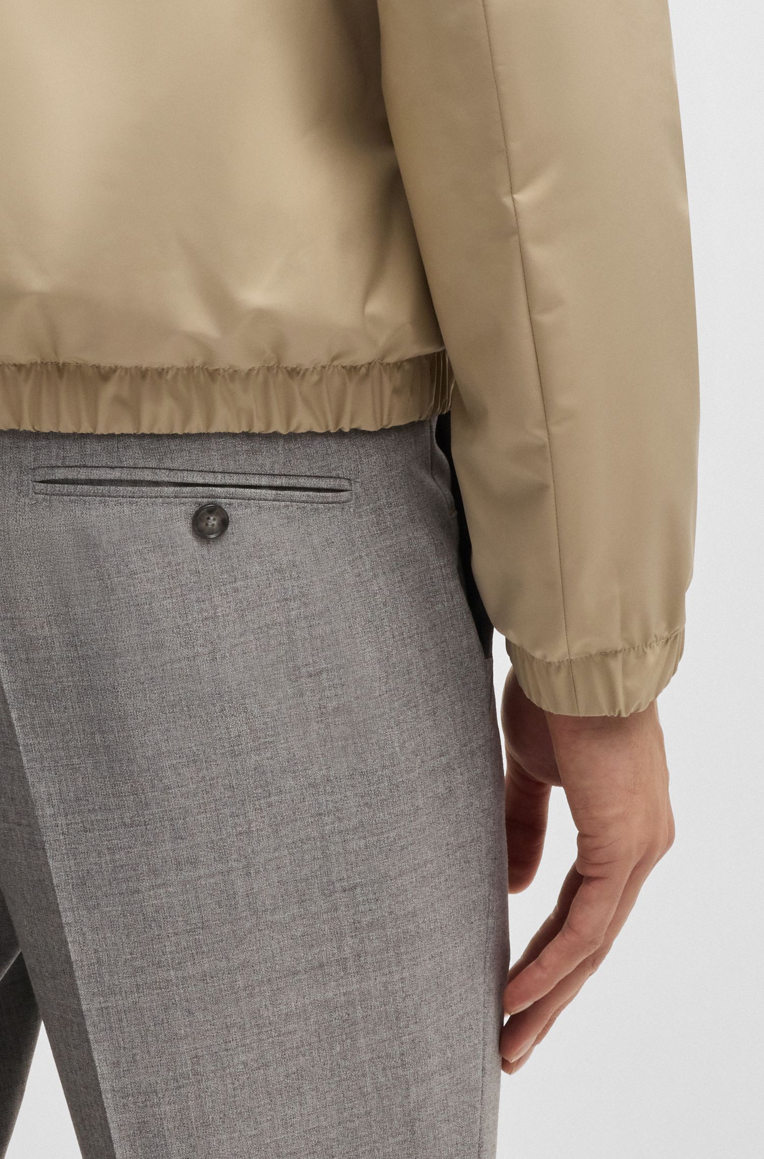 【BOSS博斯】磨毛面料双面拉链夹克