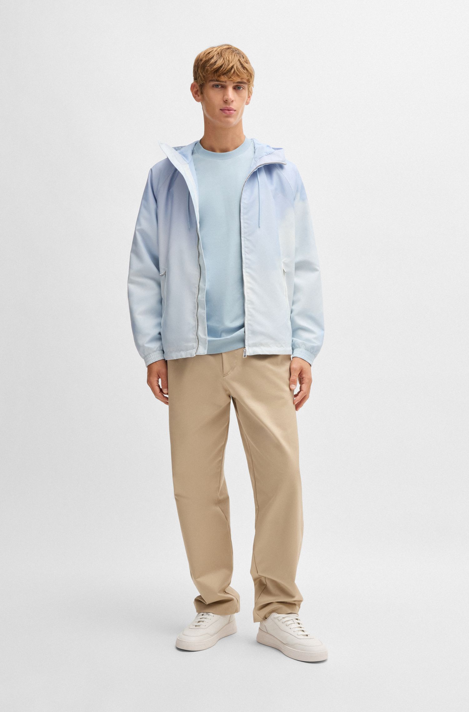 【BOSS博斯】双 B 交织字母常规版型棉质 T 恤