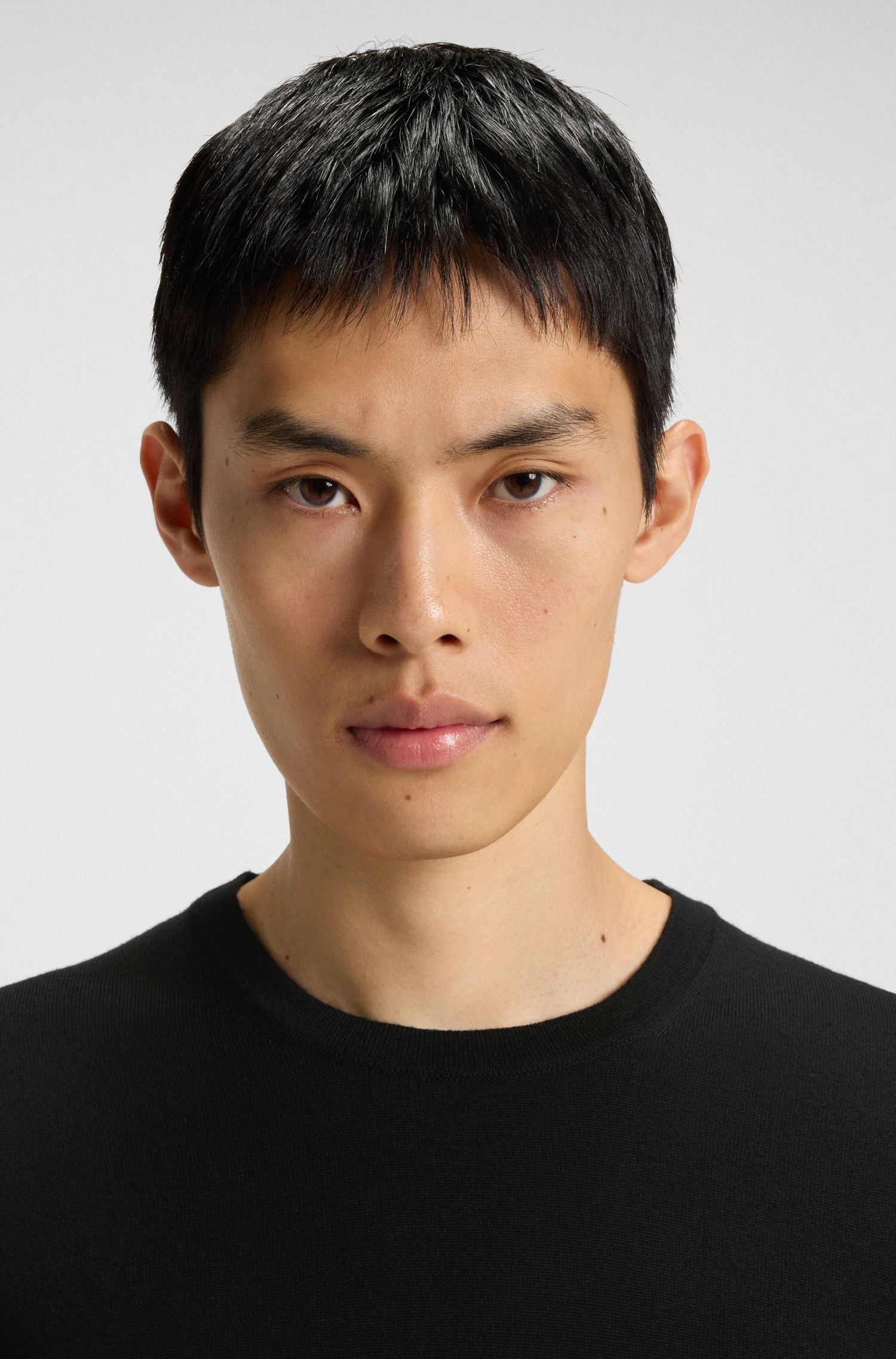 【HUGO雨果】刺绣徽标装饰毛衣