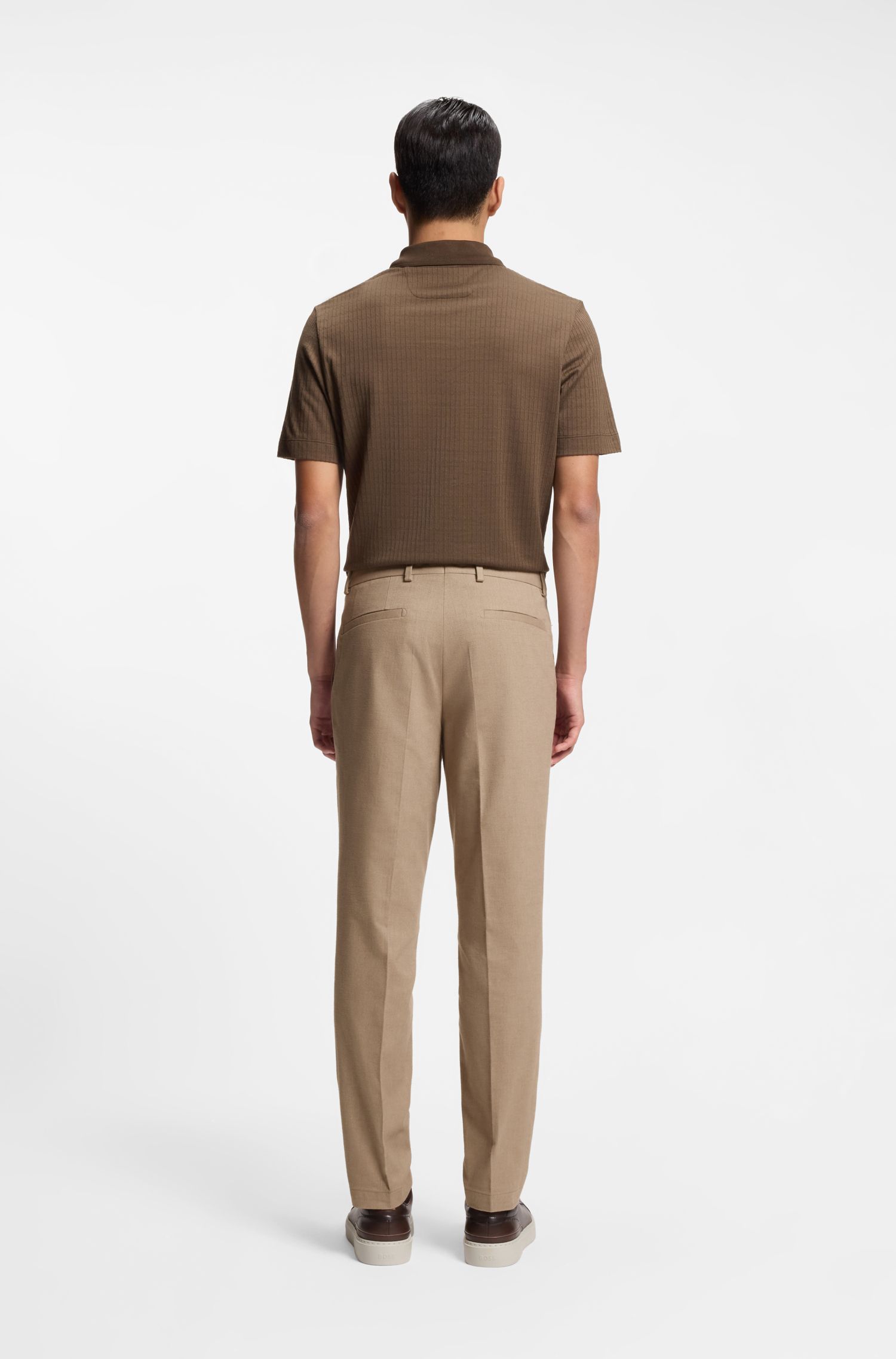 【BOSS博斯】棉质弹力锥形长裤