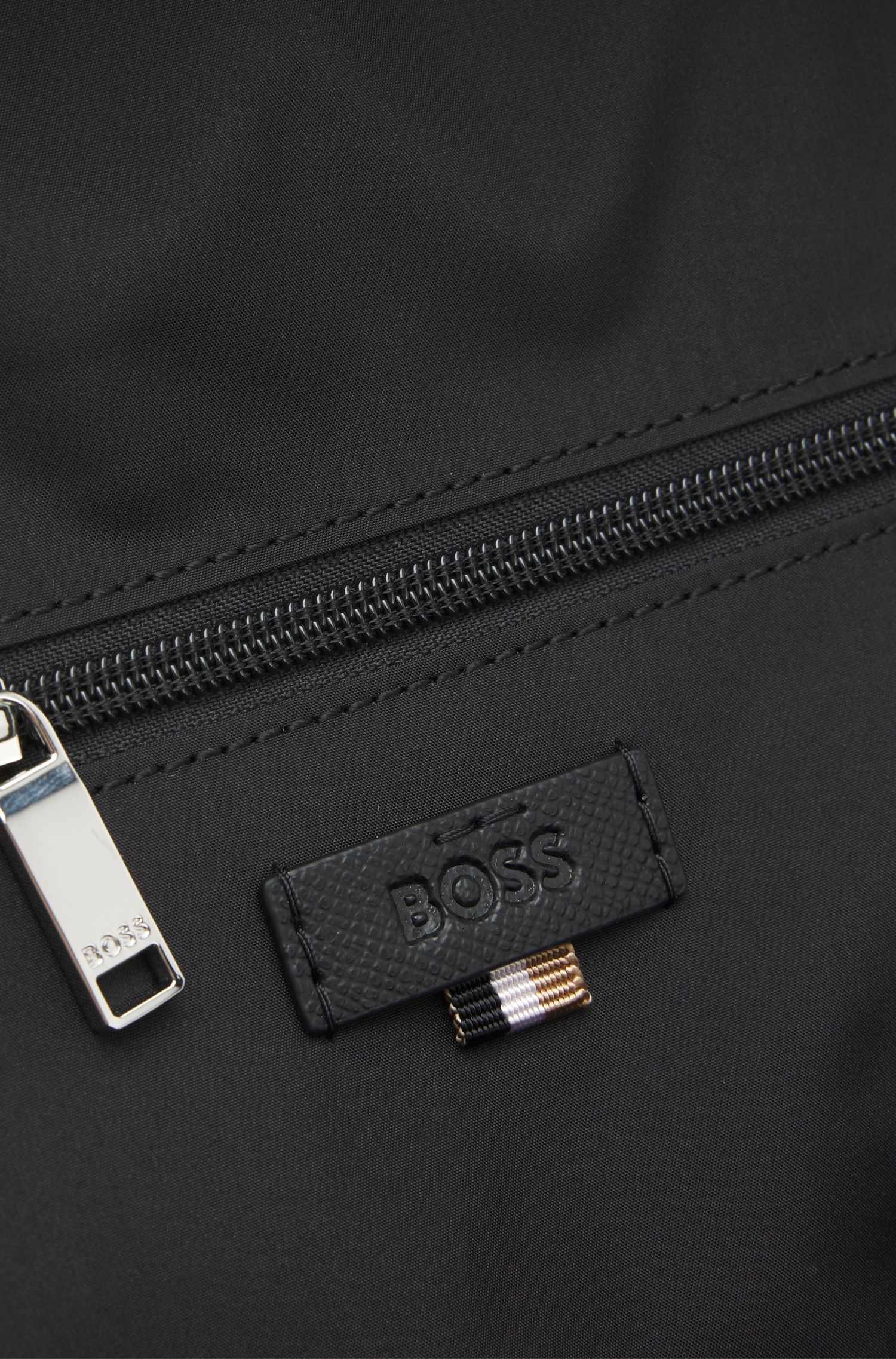 【BOSS博斯】徽标印字粒面双肩背包