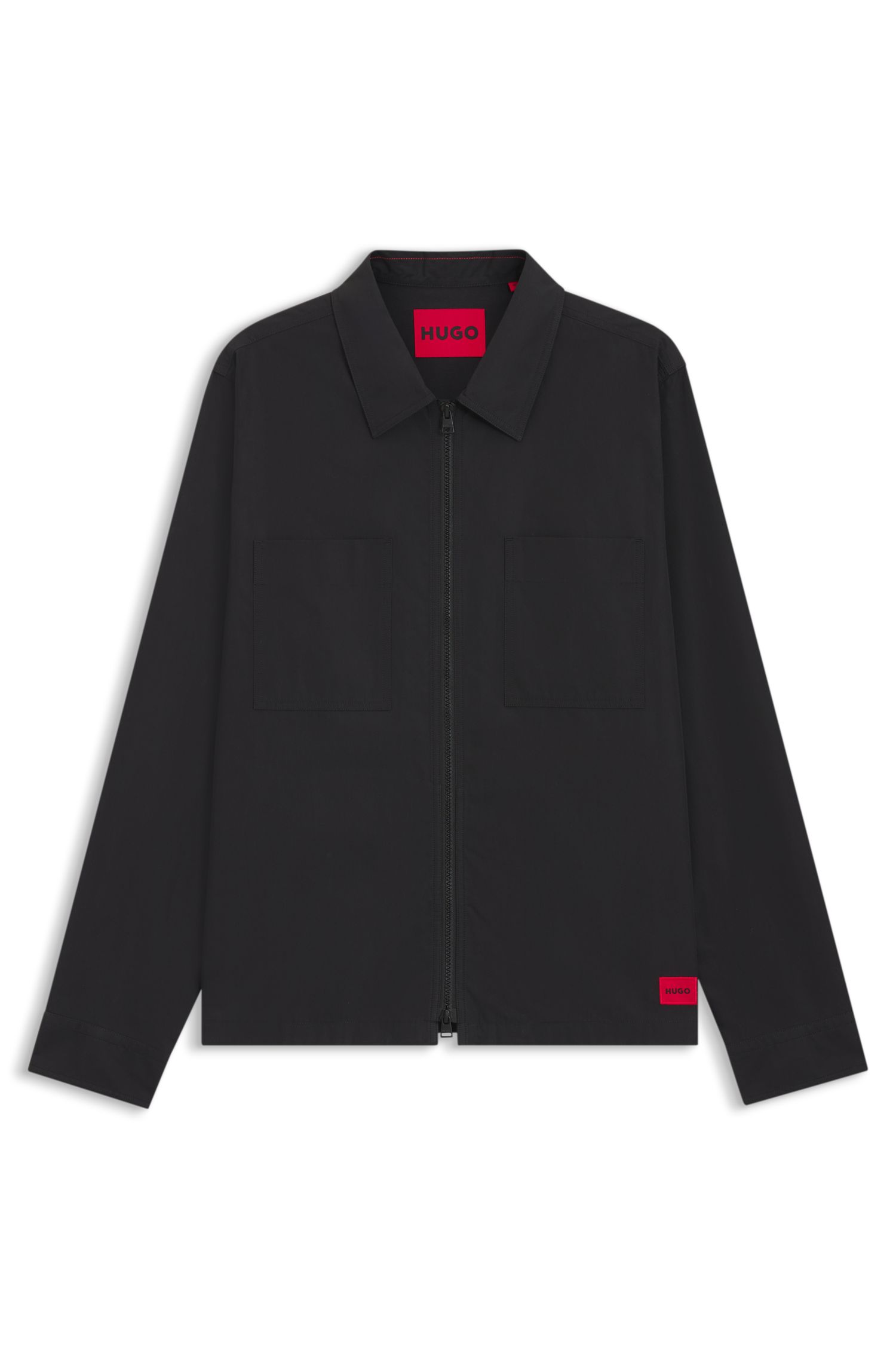 【HUGO雨果】棉质混纺宽大版型衬衫