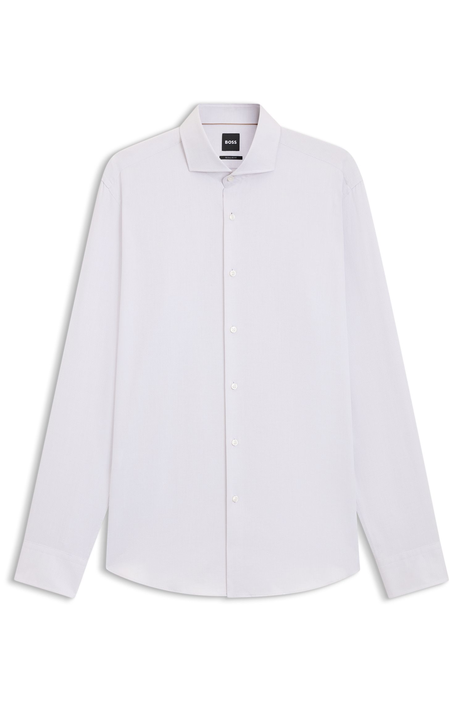 【BOSS博斯】意大利产纹理棉质常规版衬衫