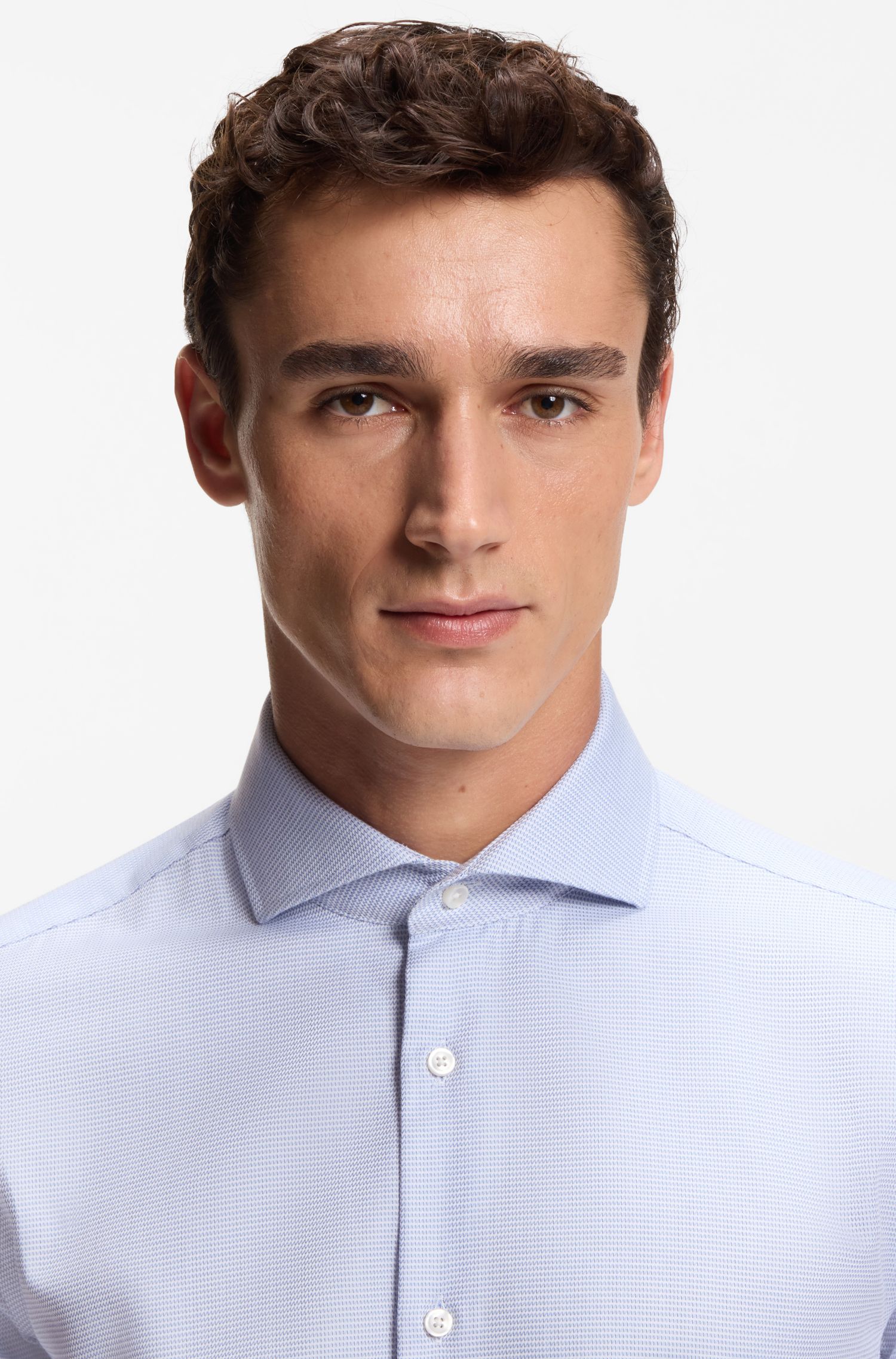 【BOSS博斯】挺括棉质修身衬衫