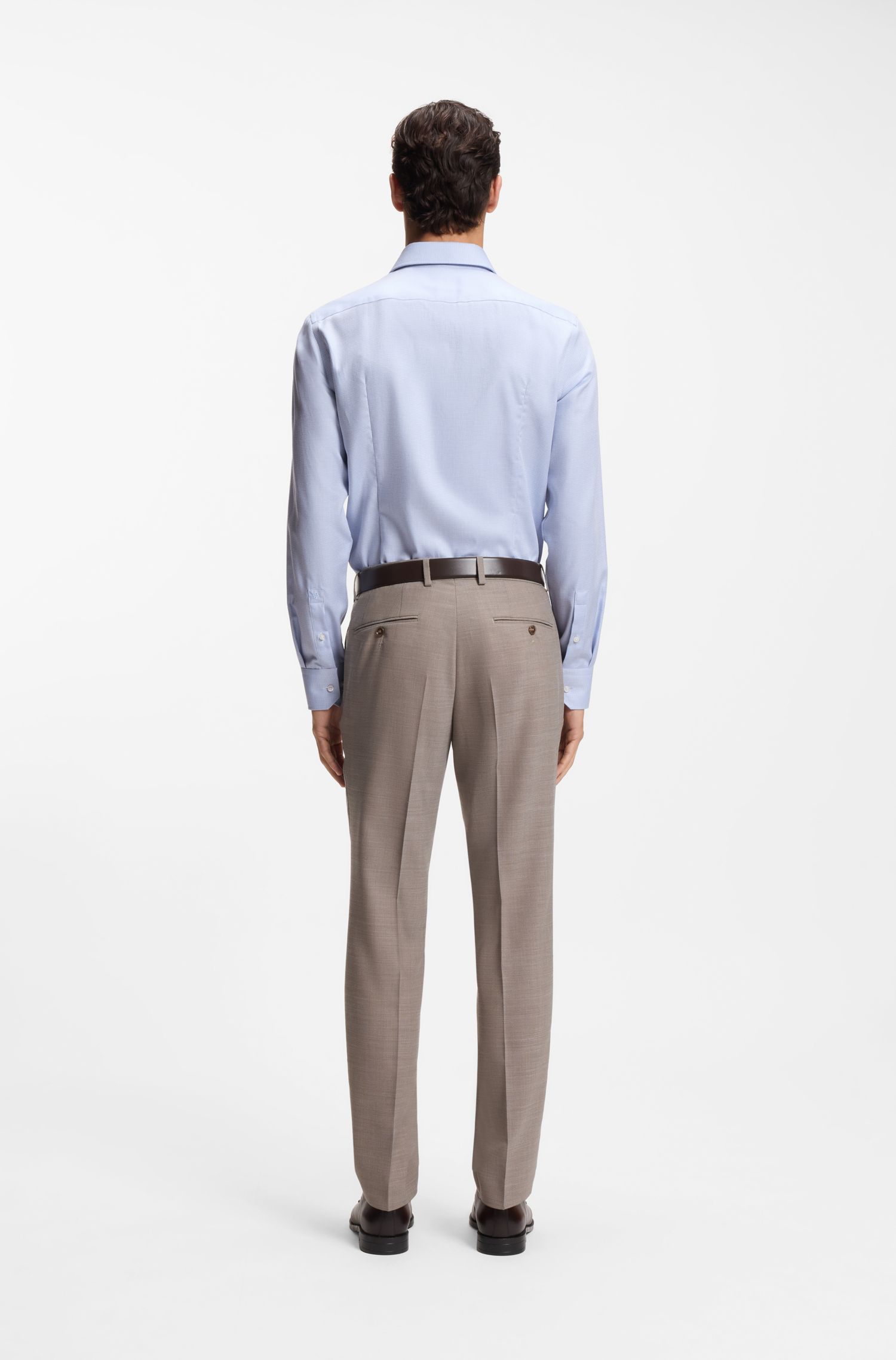 【BOSS博斯】挺括棉质修身衬衫