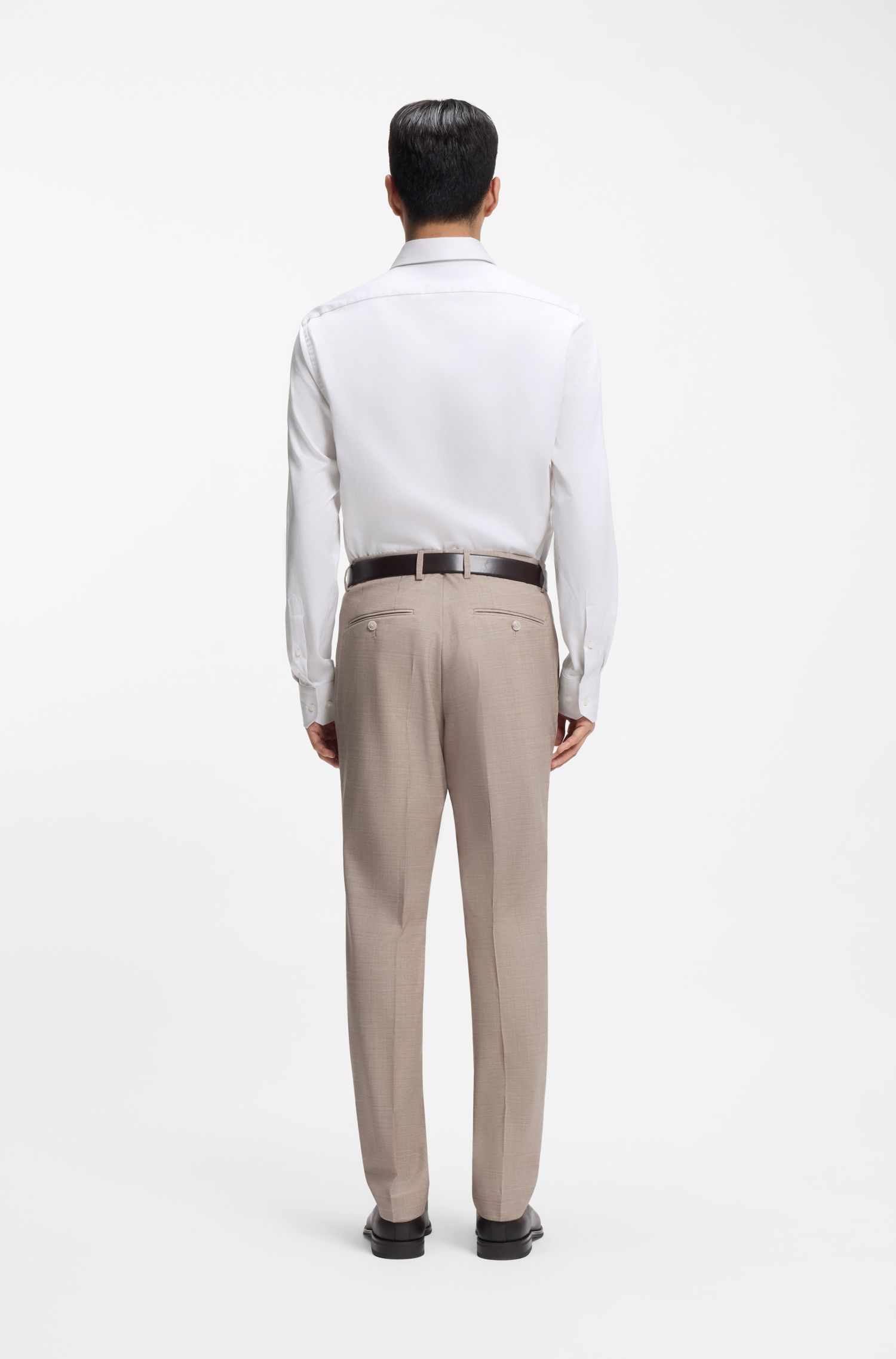 【BOSS博斯】意大利产纹理棉质常规版衬衫