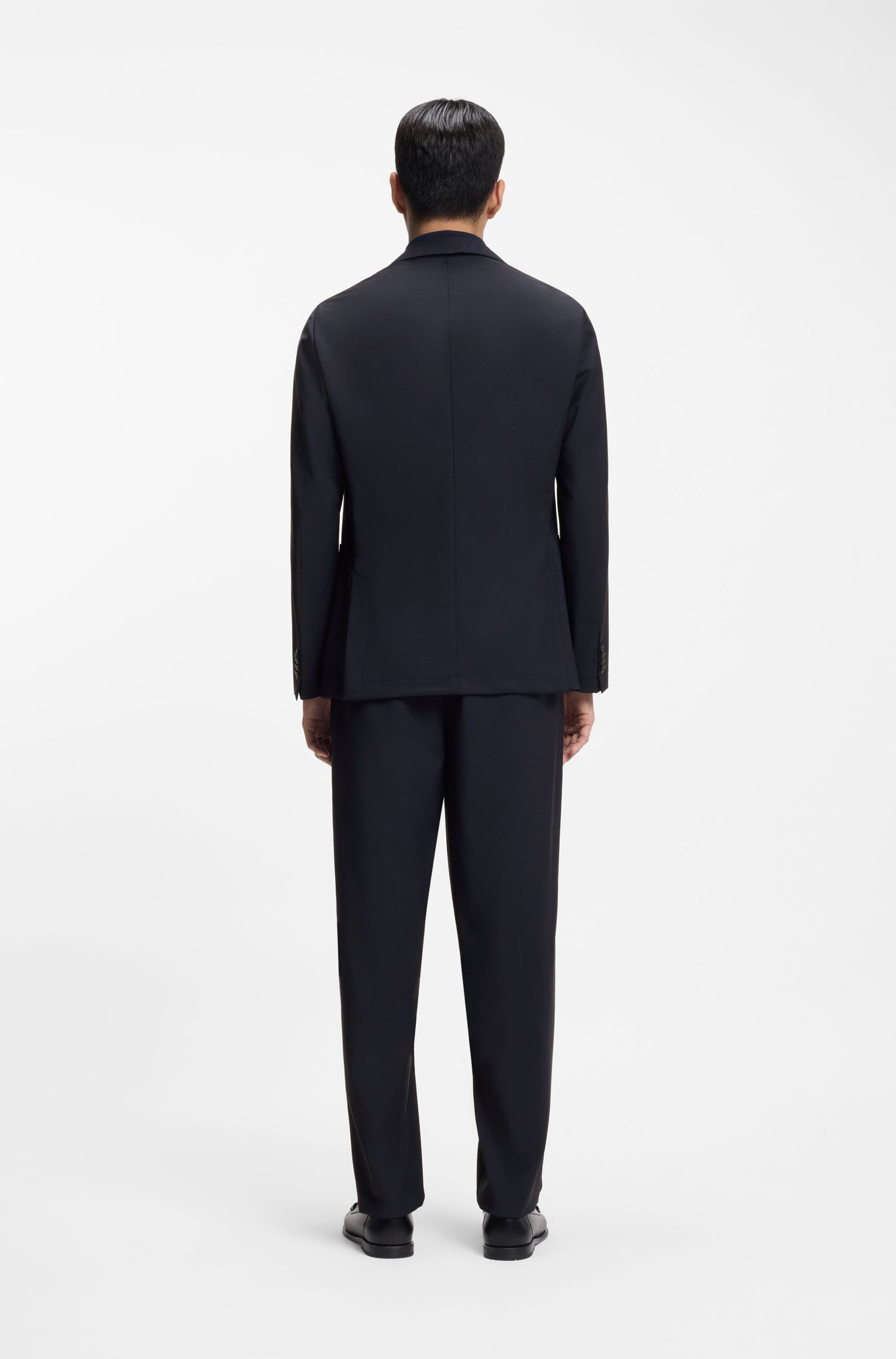 【BOSS博斯】羊毛混纺可水洗修身西装外套