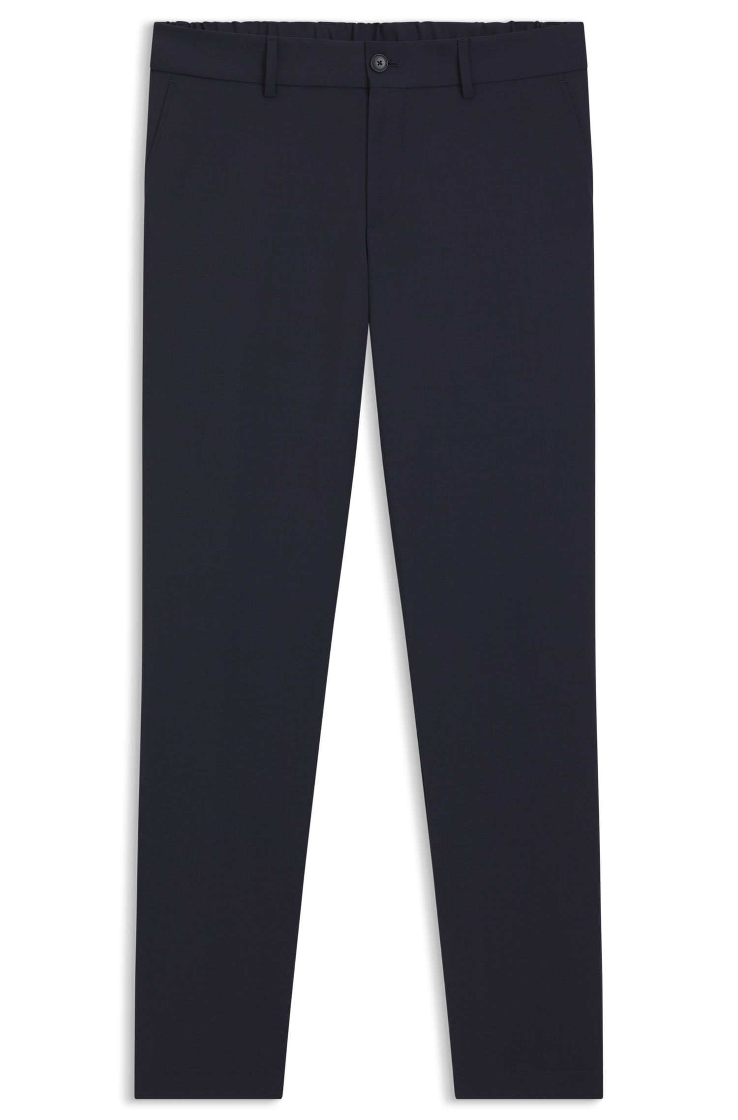 【BOSS博斯】羊毛混纺面料可水洗修身长裤